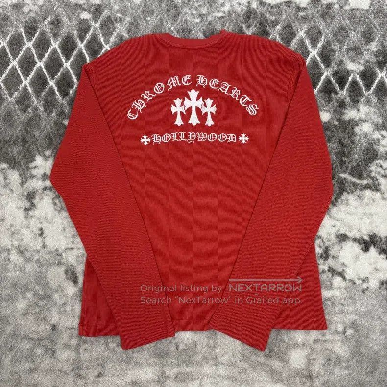 Chrome Hearts CHROME HEARTS Size XL Red cross embroidered long sleeves Size US XL / EU 56 / 4 - 1 Thumbnail