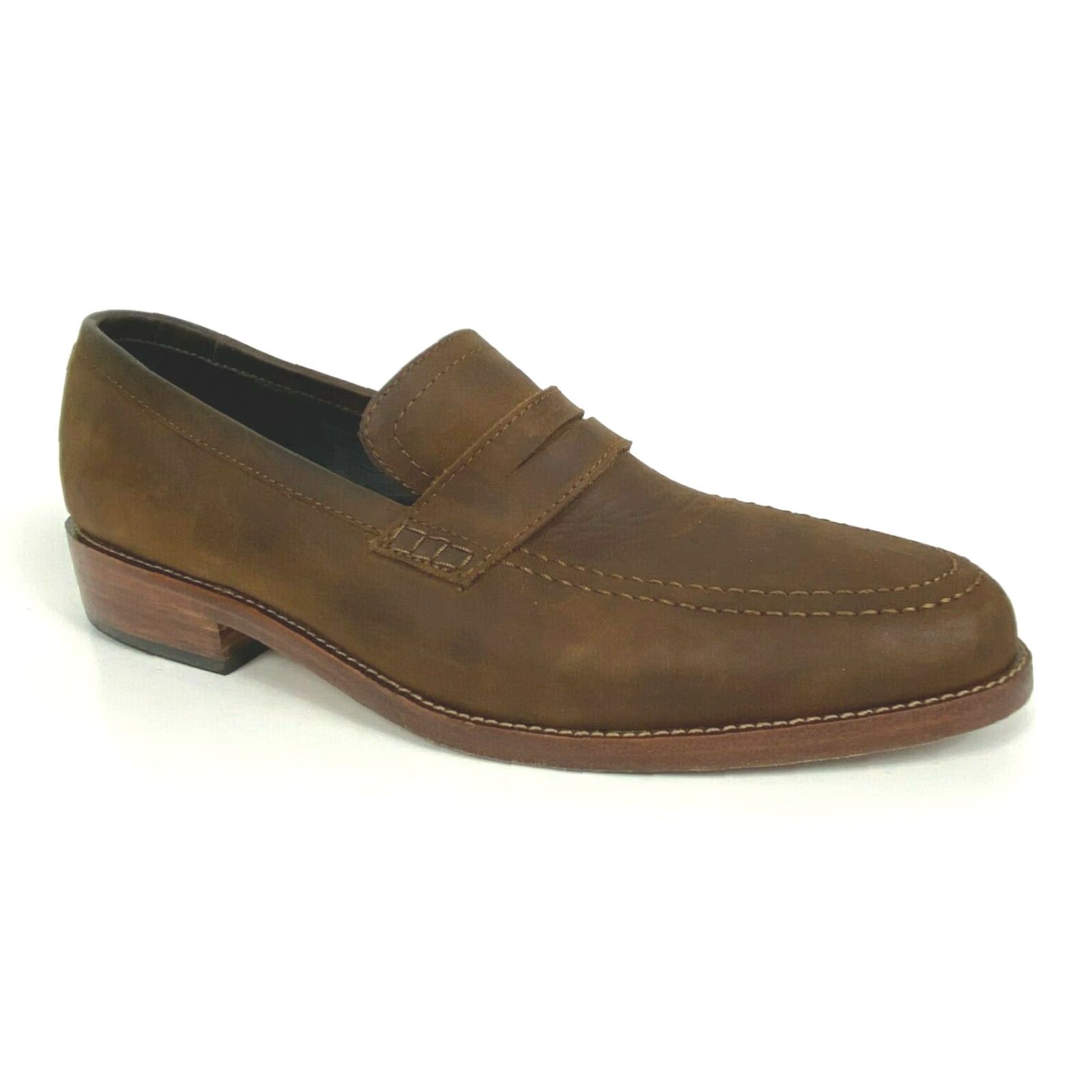 Nisolo Nisolo Men's Chamberlain Penny Loafers Slip On Leather Brown 9 Dress Shoes Mens Shoes Size US 9 / EU 42 - 6 Thumbnail
