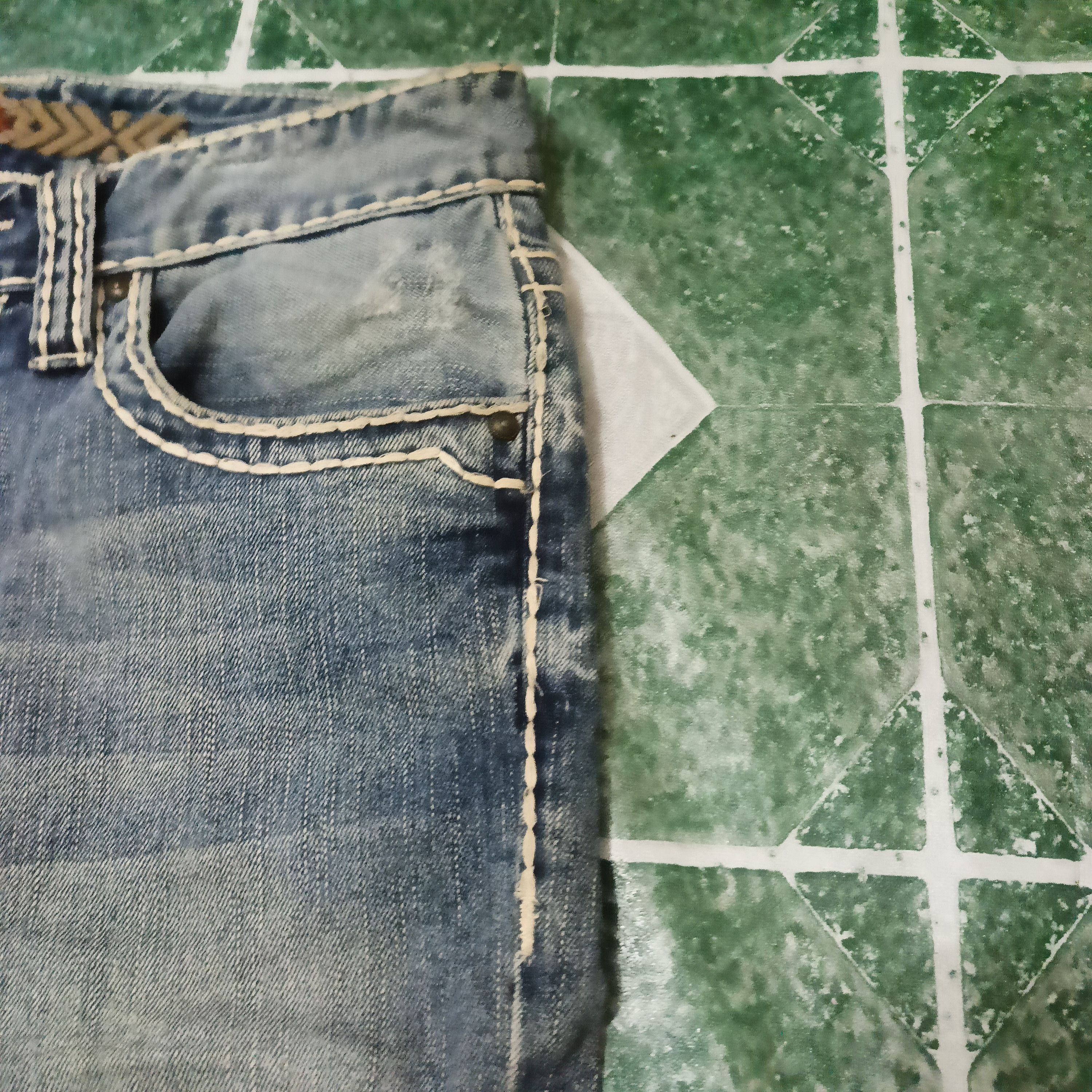Who Decides War Japanese Shane jeans distressed white stitch Flared jeans Size US 30 / EU 46 - 11 Thumbnail