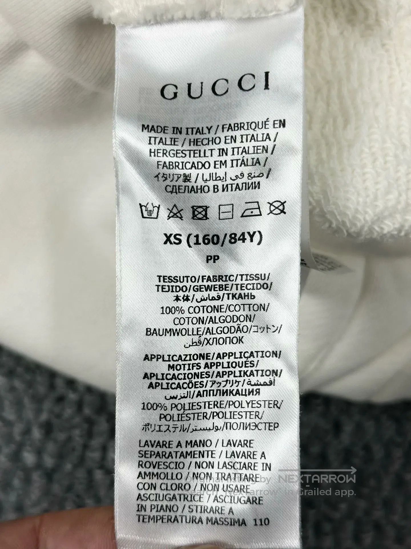 Gucci Guicci White Double G Embroidered Letter Logo Hooded Sweat Size US XS / EU 42 / 0 - 4 Thumbnail