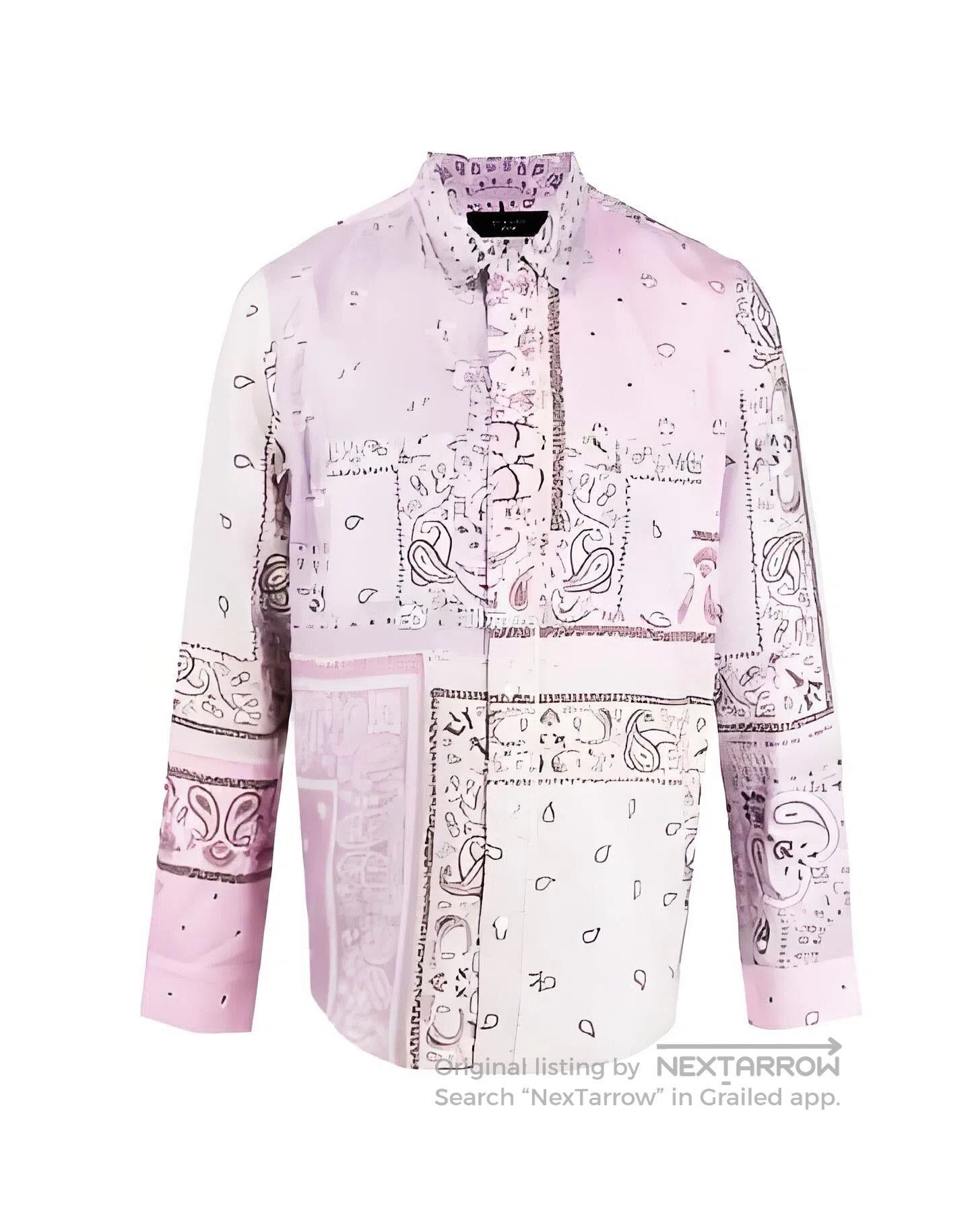 Amiri AMIRI Pink Embroidered Casual Shirt. Size US L / EU 52-54 / 3 - 6 Thumbnail