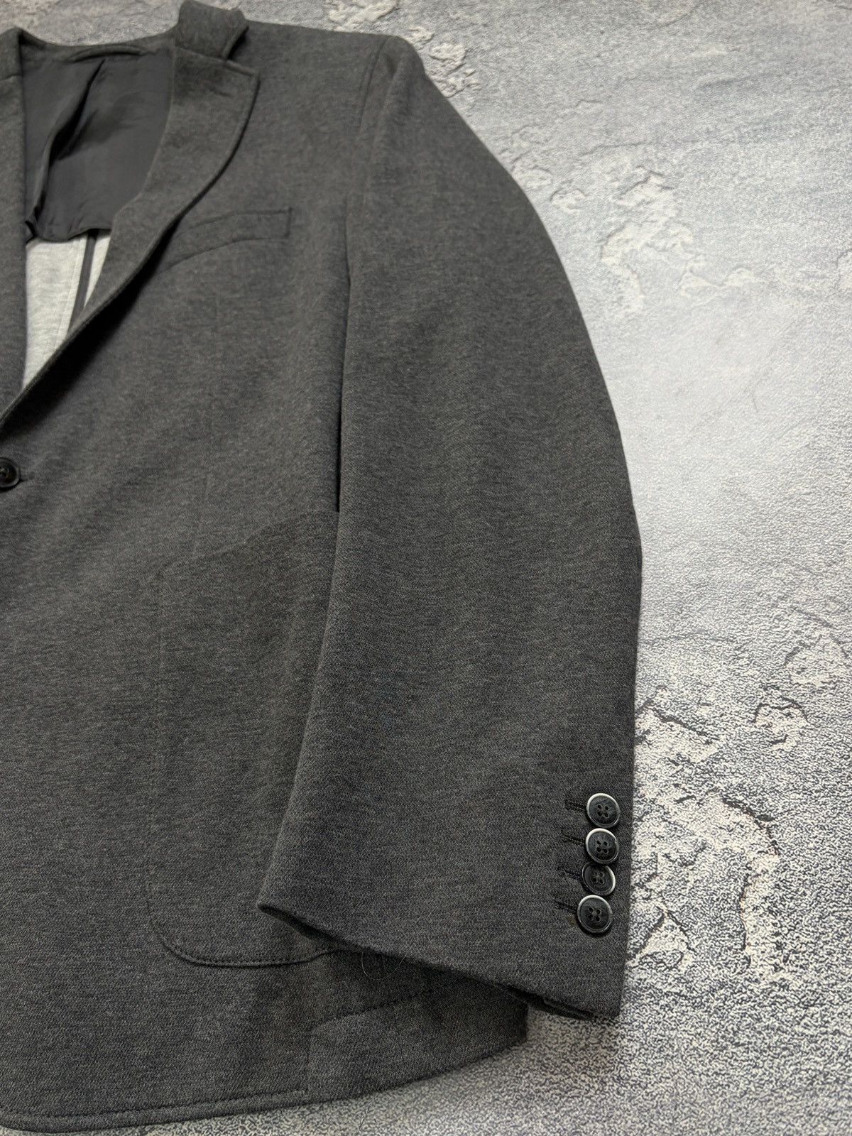 Hackett Hackett London Grey Cotton Blend Knit Sport Coat XL Size 44R - 10 Thumbnail