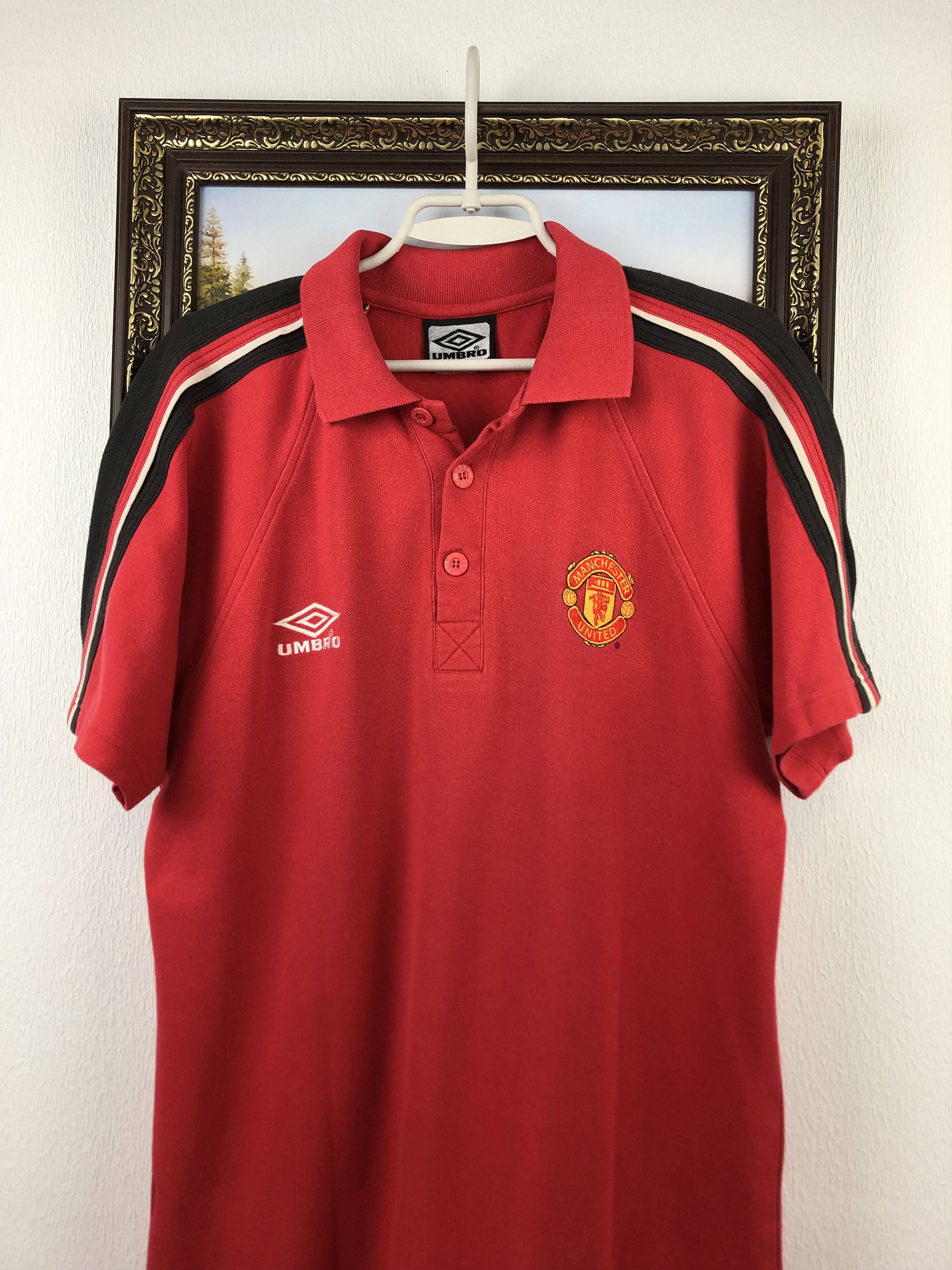 Umbro Vintage Manchester United Football Shirt Jersey Soccer Rare Size US M / EU 48-50 / 2 - 2 Thumbnail