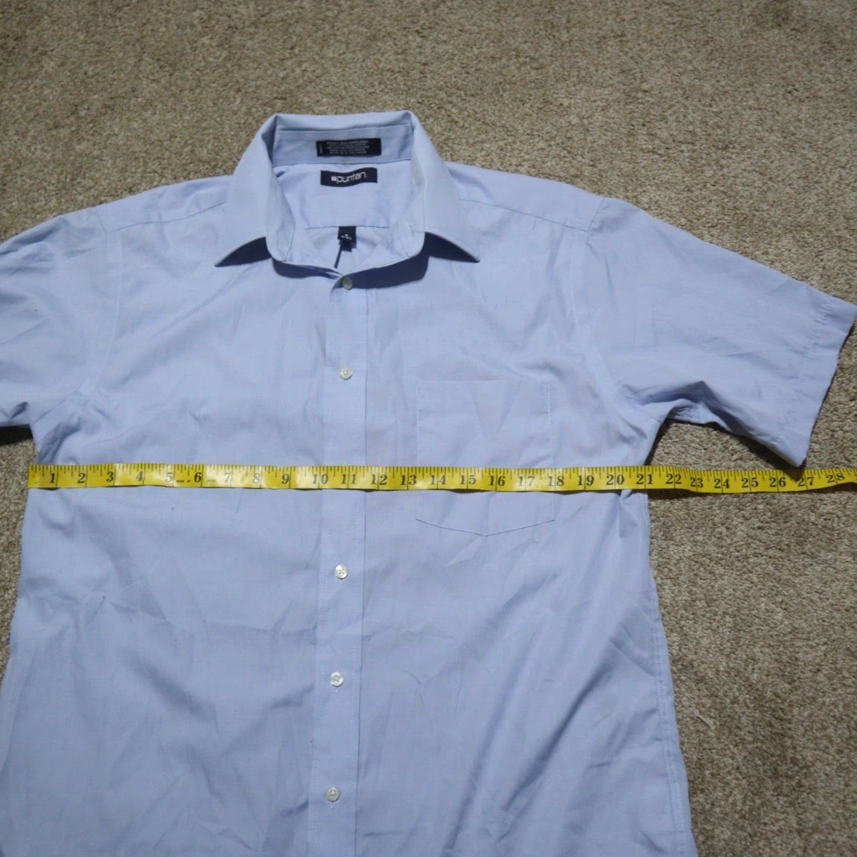 Vintage VINTAGE Puritan Solid Blue Button-Up Shirt Adult Men's M Medium Short Sleeve Collared Size US M / EU 48-50 / 2 - 4 Thumbnail