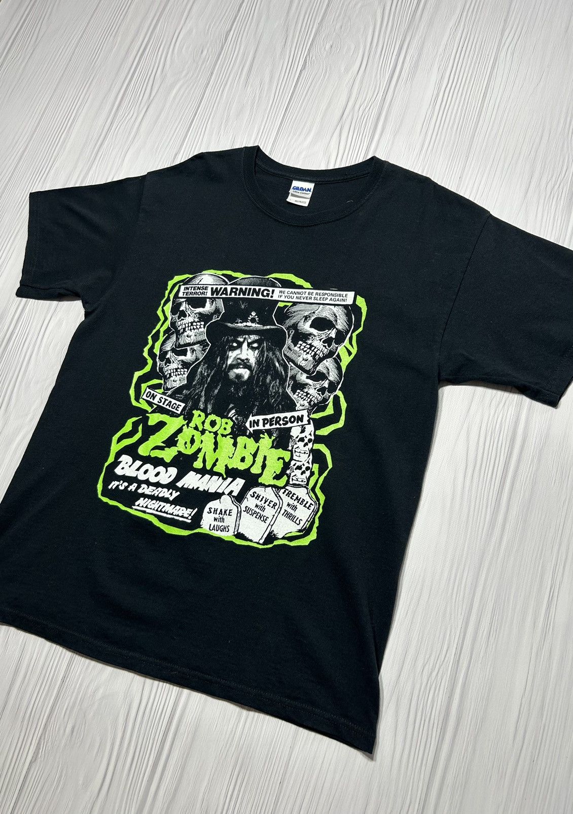 Band Tees Vintage Rob Zombie Blood Mania Skull T-Shirt Merch Size US L / EU 52-54 / 3 - 2 Thumbnail