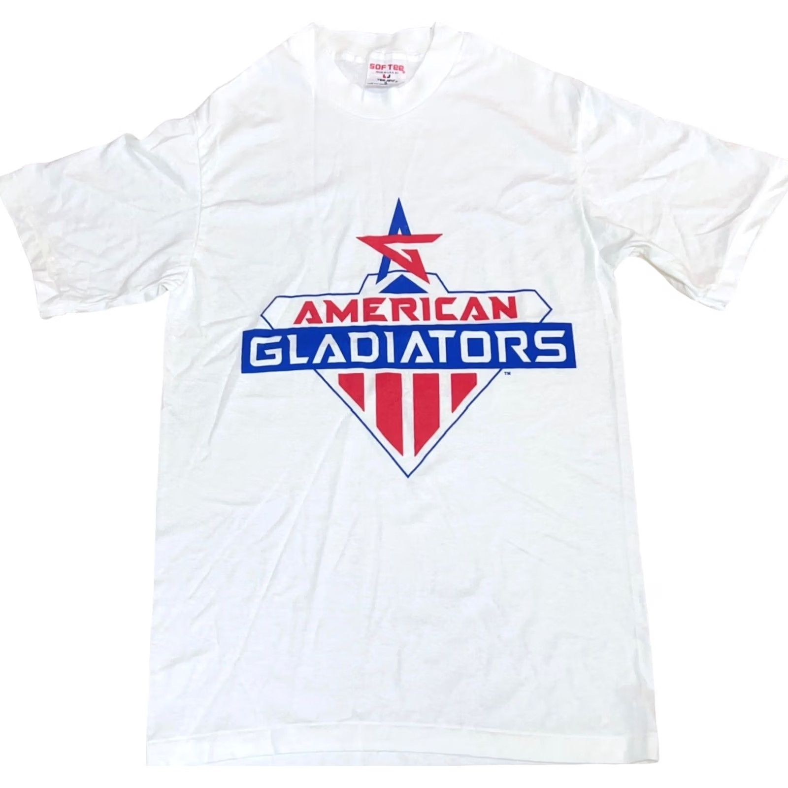 Vintage VINTAGE American Gladiators T-Shirt XS/SMALL White 80s 90s SOF TEE Mens Deadstock NOS Cotton Short Sleeve Crew Neck Shirt Size US XS / EU 42 / 0 - 7 Thumbnail