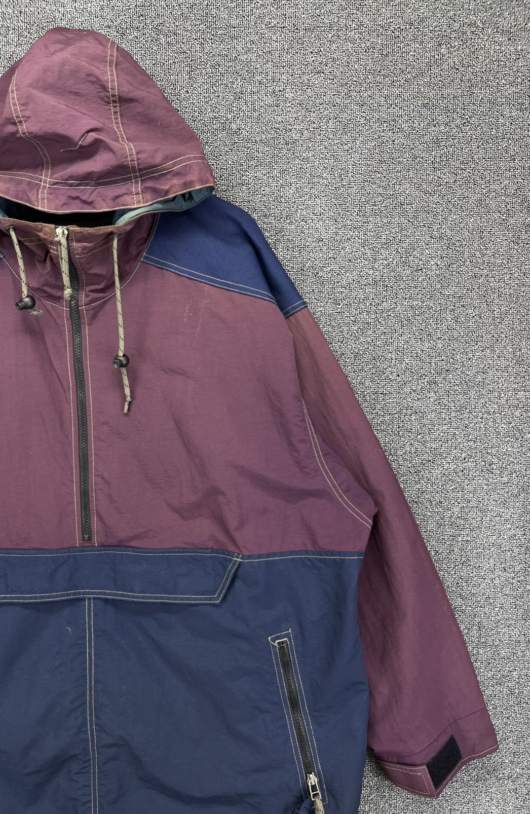 Columbia × Vintage Vintage Columbia Rare Hooded Half Zipper Anorak Size US L / EU 52-54 / 3 - 3 Thumbnail