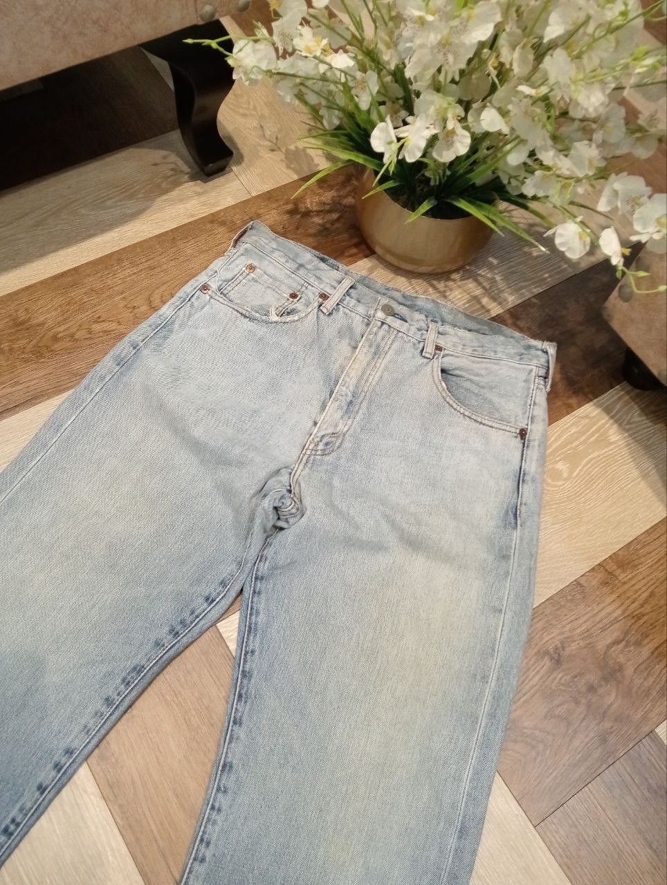 Levi's Vintage Clothing LEVI'S VINTAGE 502 REDLINE CAPITAL E SELVEDGE BLUE JEANS Size US 33 - 3 Thumbnail