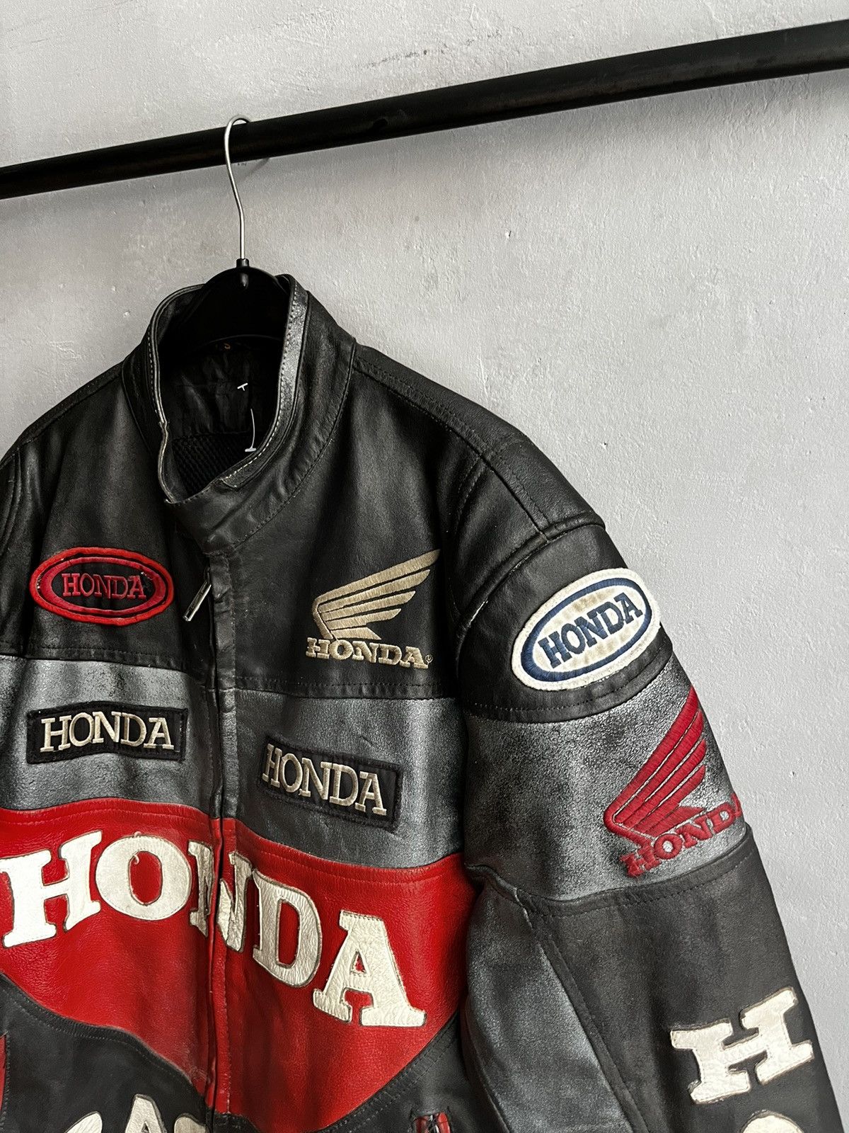 Vintage Honda Racing CBR Leather Jacket RARE ALL BLACK Size US M / EU 48-50 / 2 - 5 Thumbnail