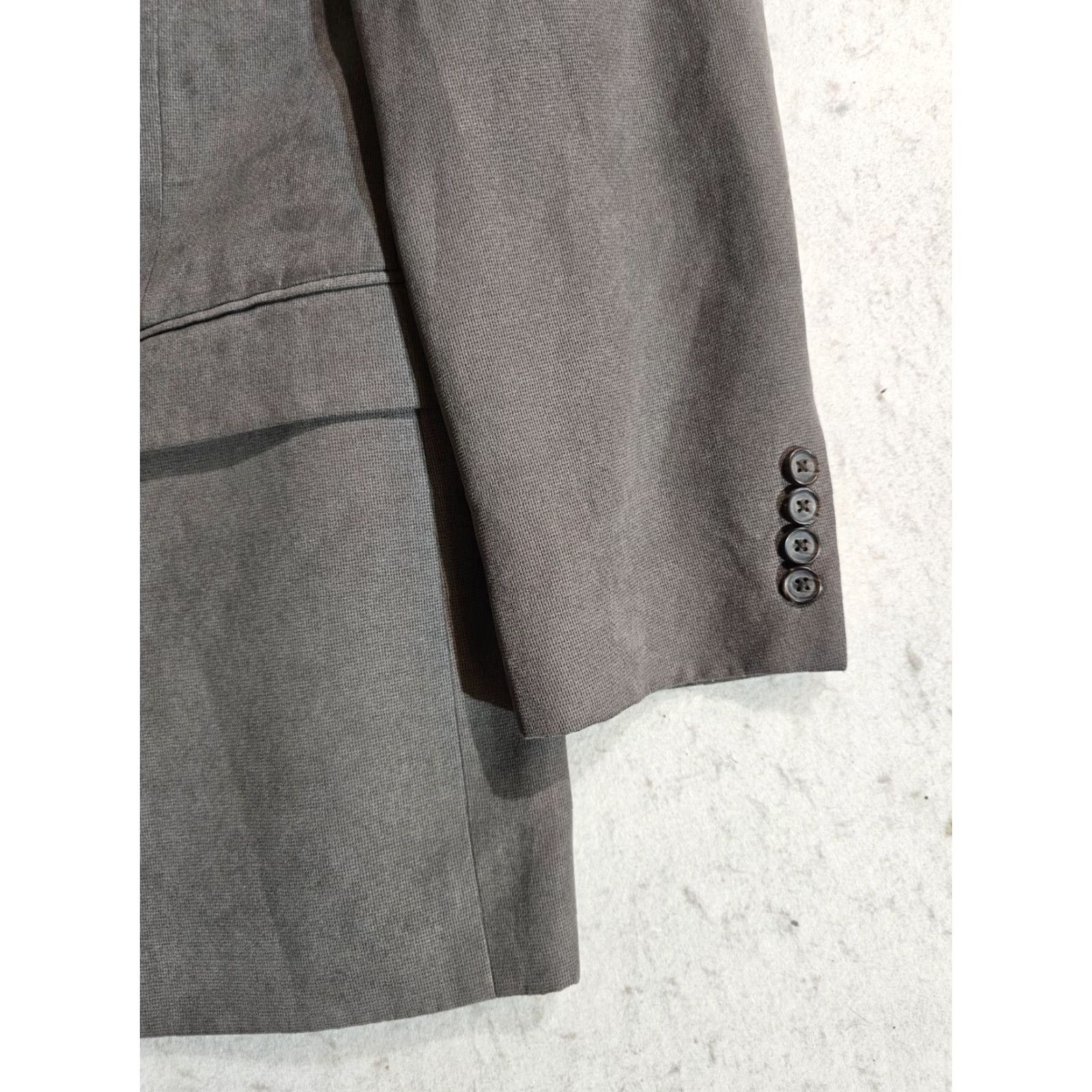 Ralph Lauren VINTAGE Lauren Ralph Lauren Classic 100% Polyester Stretch Suit Coat Sports Jacket Blazer 42 Long Grey Mens Size 42R - 6 Thumbnail