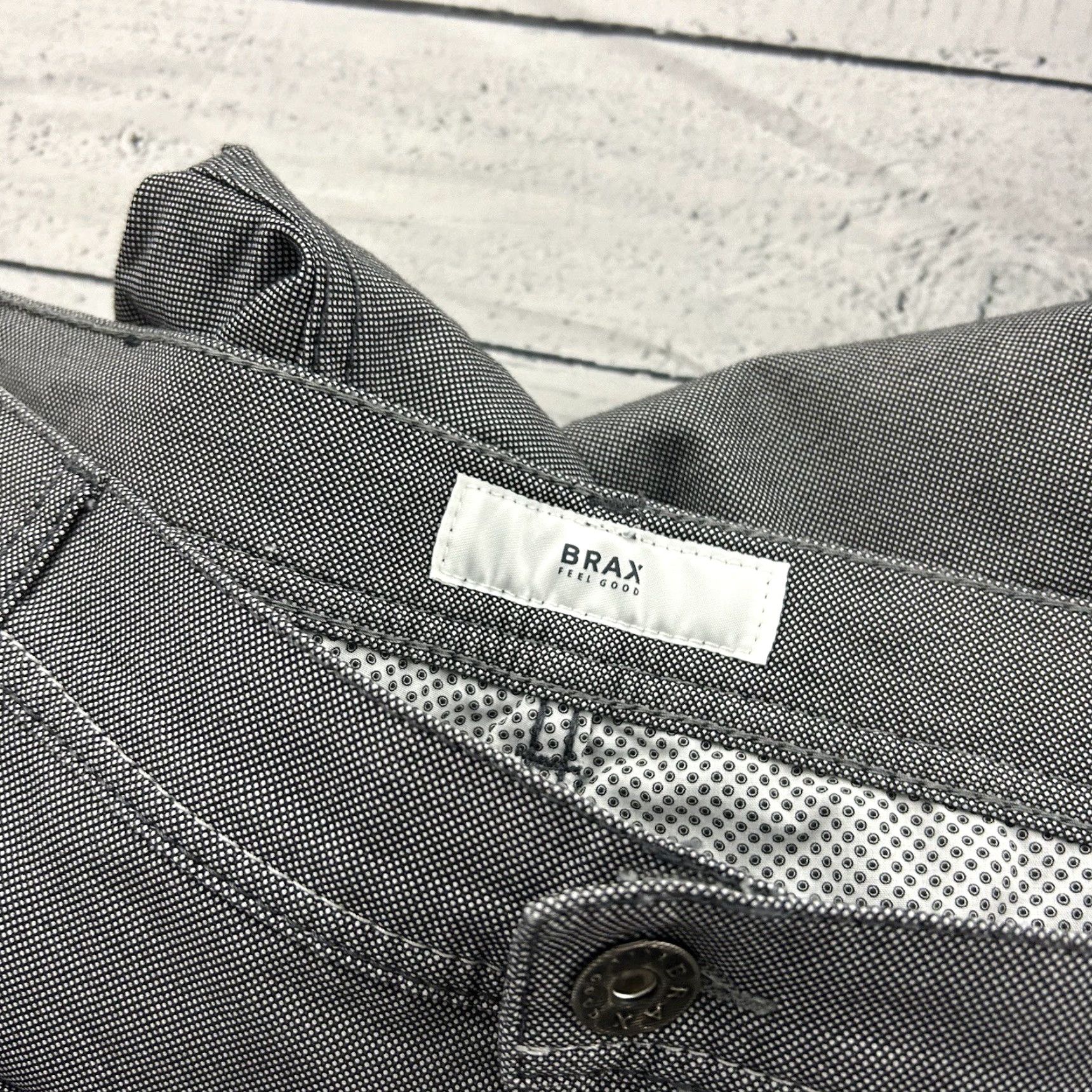 BRAX BRAX Pants Men 40x34 Regular Gray Chino-Style Regular Fit Bottoms Size US 40 / EU 56 - 3 Thumbnail