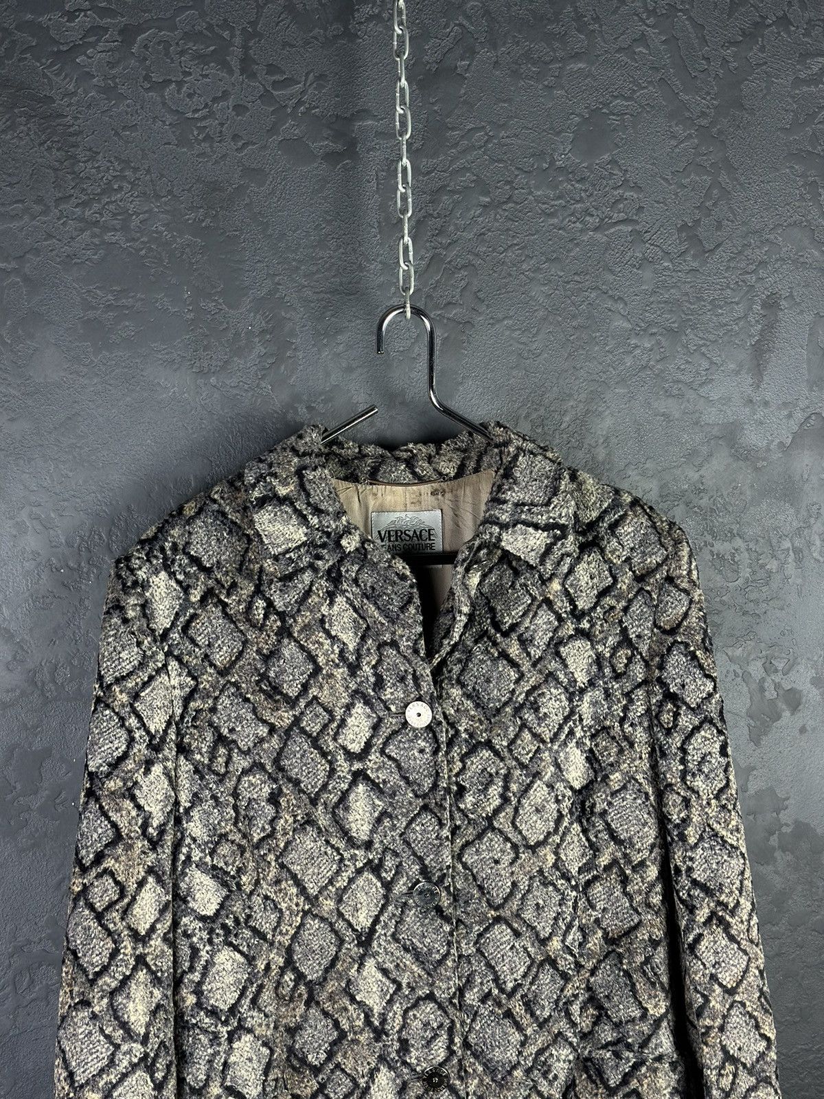 Versace Jeans Couture × Vintage Versace Jeans Couture Vintage Fur Trench Coat Size L / US 10 / IT 46 - 2 Thumbnail