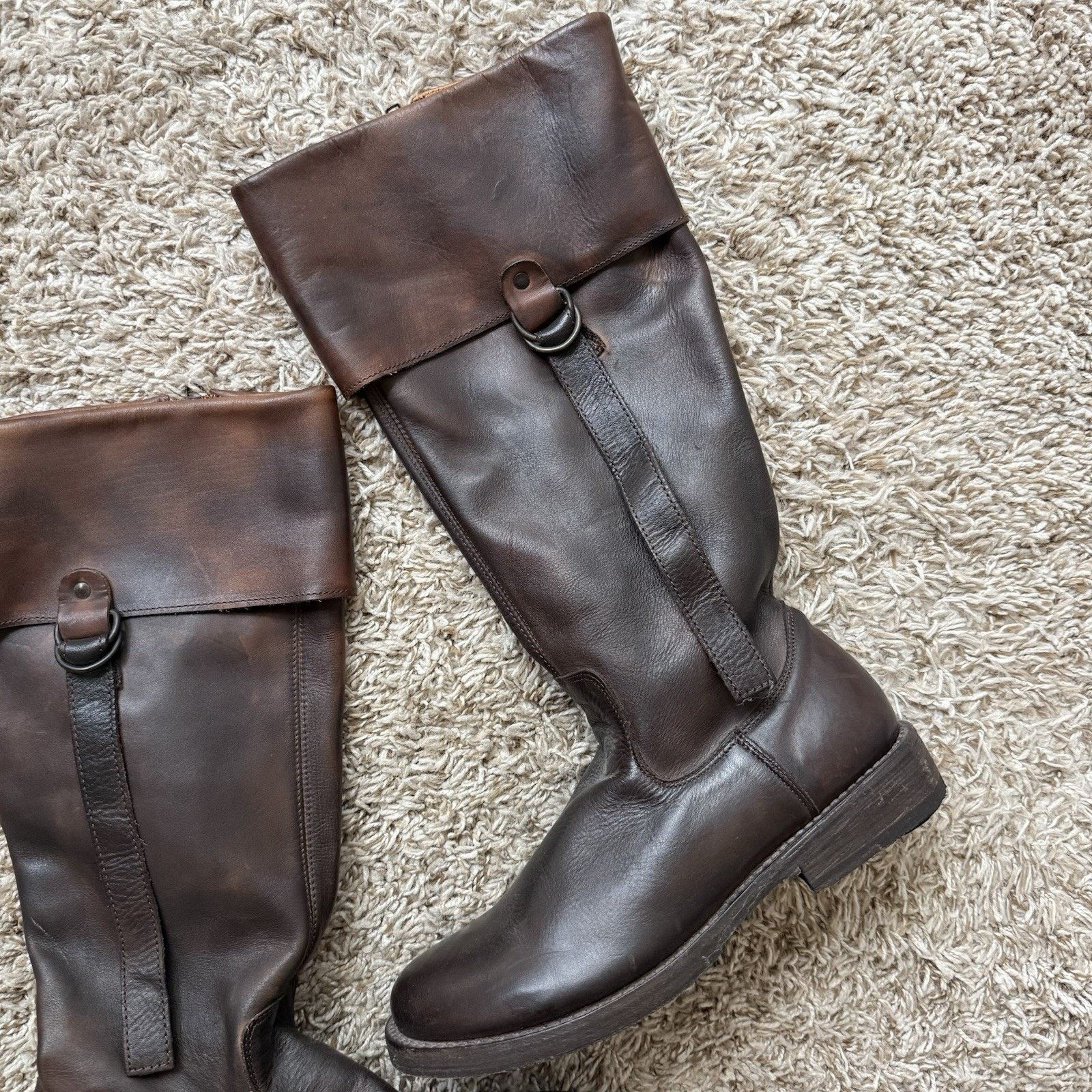Bed Stu Bed Stu Cobbler Series Riding Boots Brown Leather High Calf Size US 8 / IT 38 - 7 Thumbnail