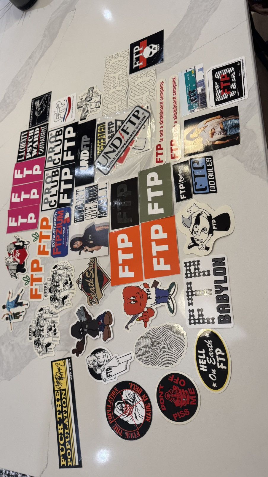 Fuck The Population Ftp Sticker Collection Fuck The Population sticker logo lot Size ONE SIZE - 24 Thumbnail