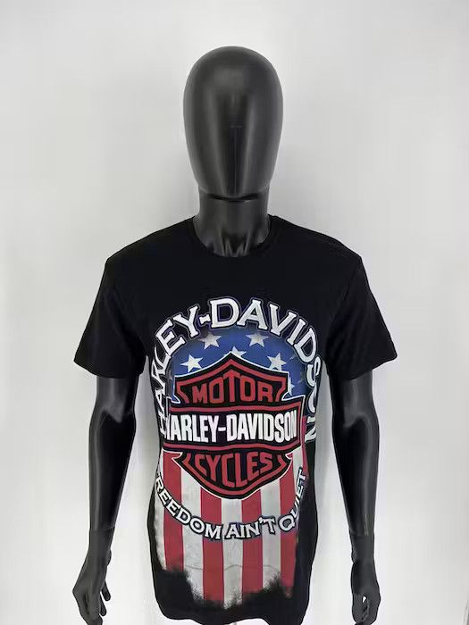 Harley Davidson × Vintage Y2K Harley Davidson Freedom American Flag Tee Size US XL / EU 56 / 4 - 2 Thumbnail