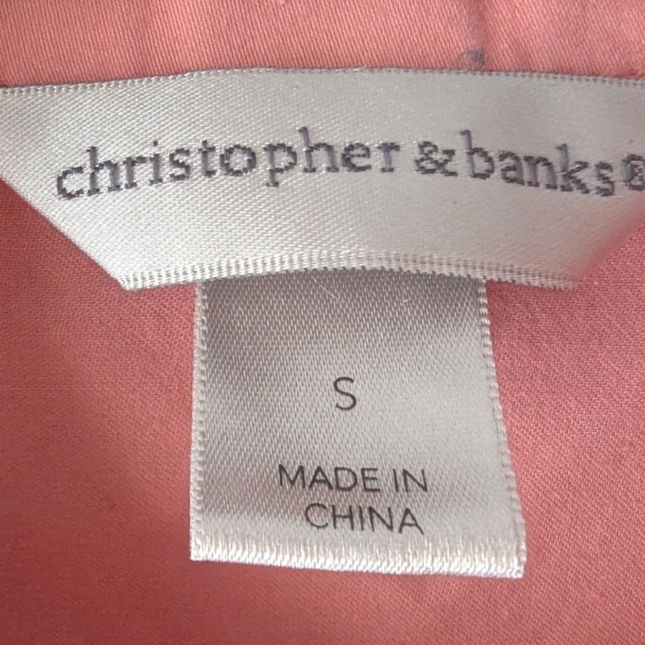 Vintage Light Pink Snap Up Utility Shirt Top Women's S 100% Cotton Christopher & Banks Button Up Blouse Tunic Casual Office Wear Size S / US 4 / IT 40 - 6 Thumbnail