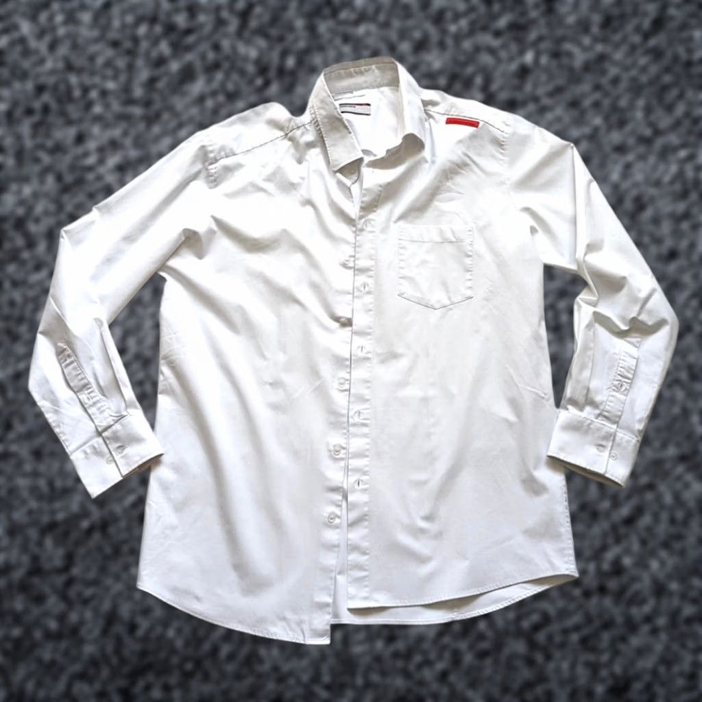 Vintage Porsche Shirt Long Sleeve White Button-Up 43/44 Men Gamer? Size US XL / EU 56 / 4 - 1 Thumbnail