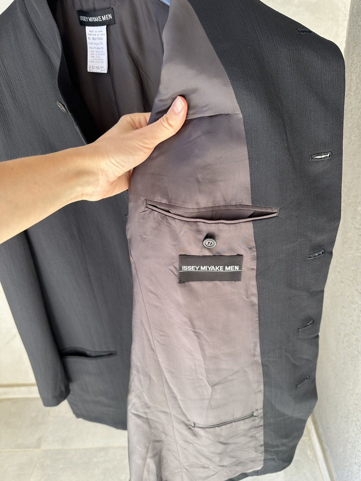 Issey Miyake ISSEY MIYAKE MEN Mao Collar Jacket Blazer Outerwear Size US XL / EU 56 / 4 - 14 Thumbnail