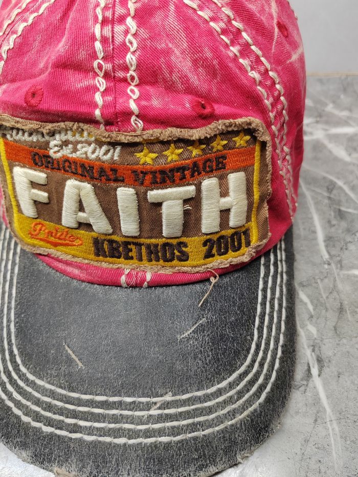 Japanese Brand Vintage Faith Distressed Style Cap Hat Size ONE SIZE - 3 Thumbnail