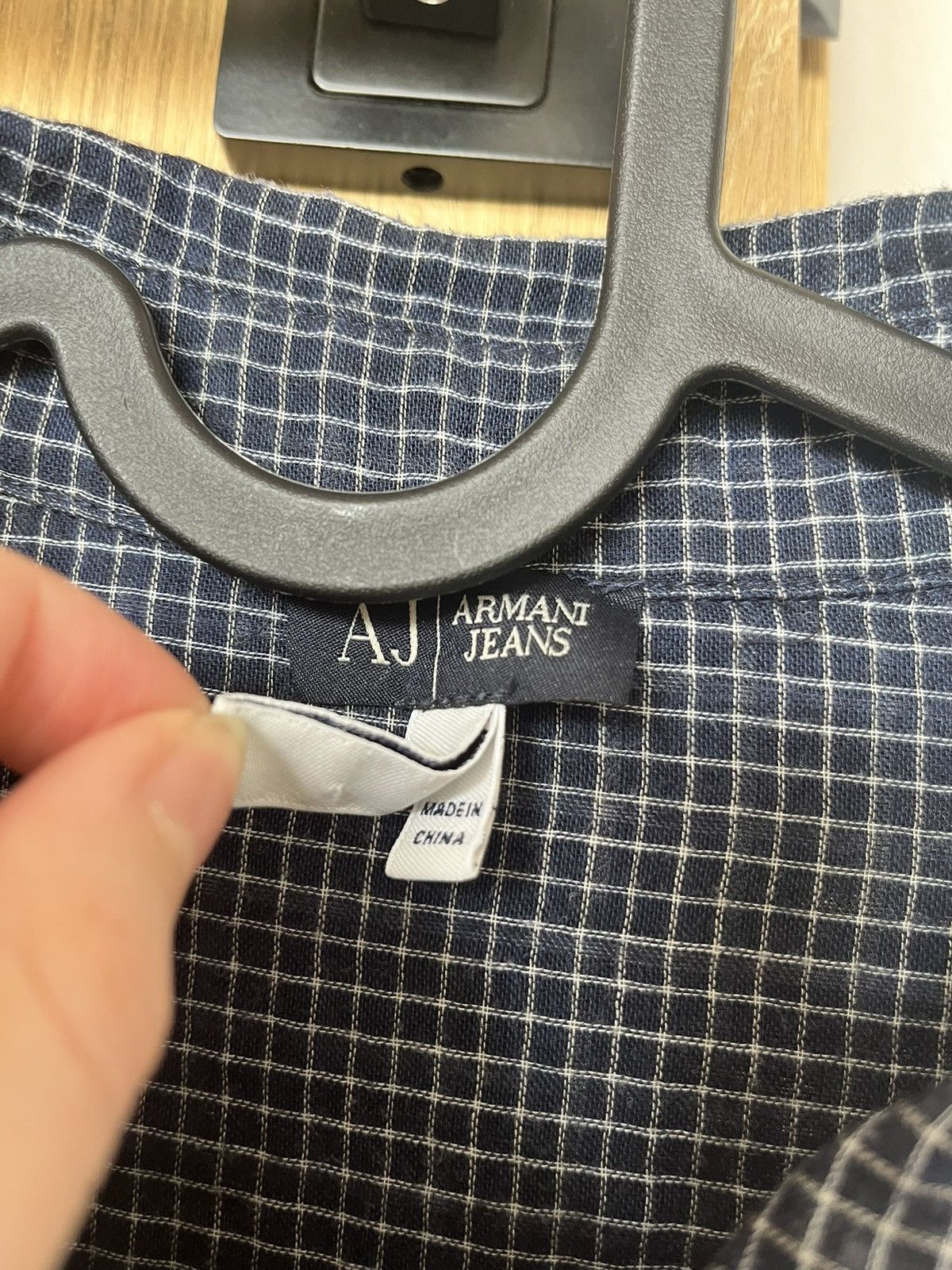Armani Armani Jeans Ruffle Check Shirt - Heart Logo Size L / US 10 / IT 46 - 5 Thumbnail