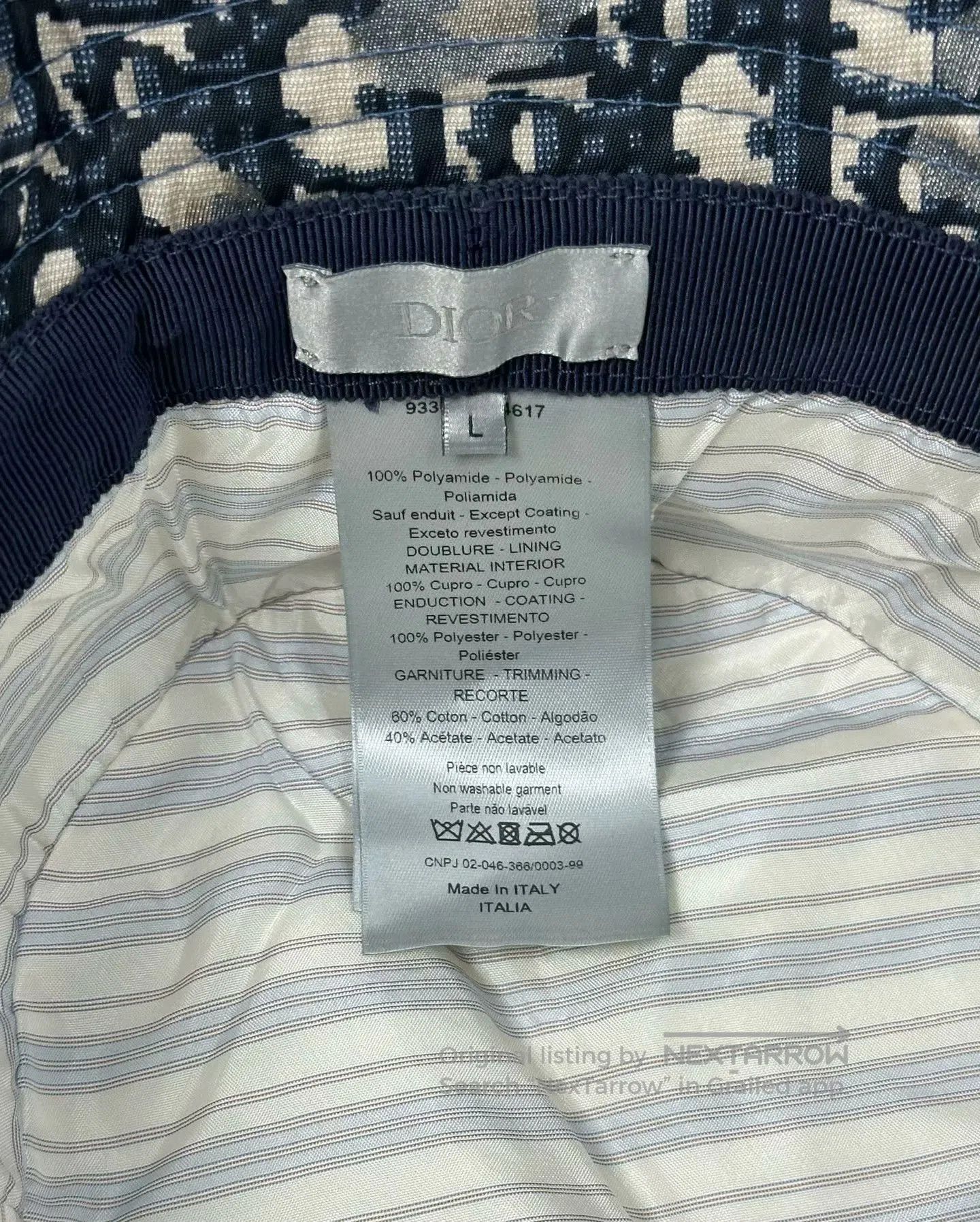 Dior Dior size L Monogrammed graffiti fisherman's hat| Size ONE SIZE - 4 Thumbnail