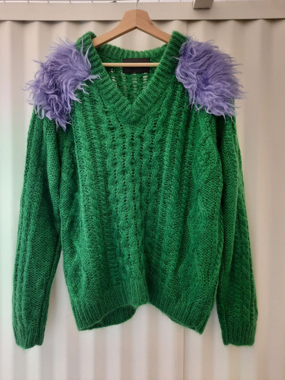 Prada FW19 AW19 Frankenstein Mohair Fur Shoulder Fisherman Sweater Size US M / EU 48-50 / 2 - 1 Thumbnail