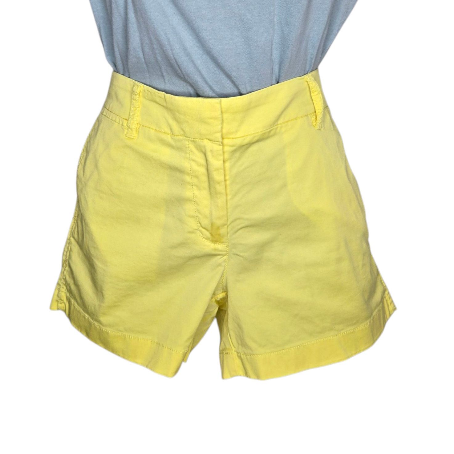 J.Crew J Crew Womens Chino Shorts Size 6 Vivid Yellow 4" Inseam Size 28" / US 6 / IT 42 - 2 Thumbnail