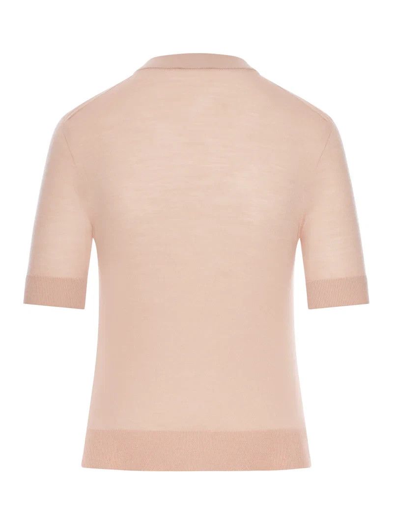 Celine CELINE $1300 Pink Triomphe Wool Sweater New & Authentic Size ONE SIZE - 2 Thumbnail