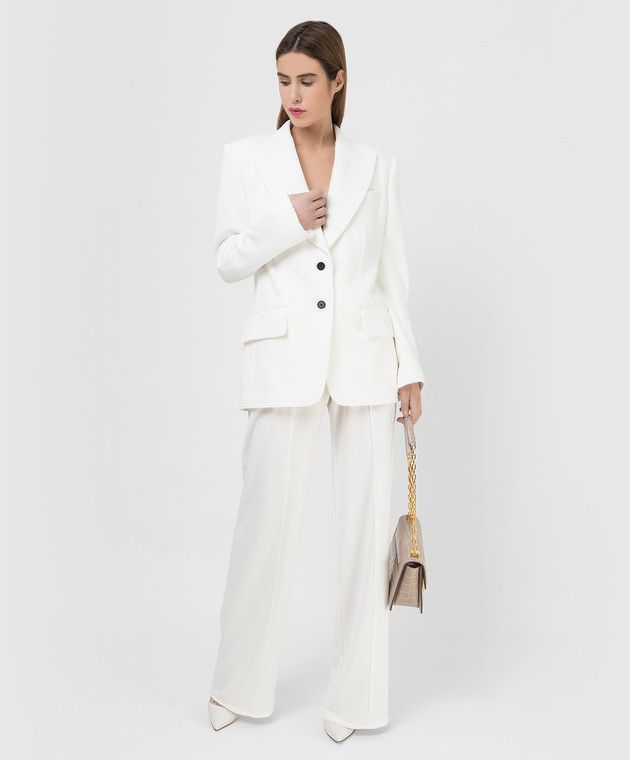 Tom Ford o1y0126 Blazer in White Size M / US 6-8 / IT 42-44 - 4 Thumbnail