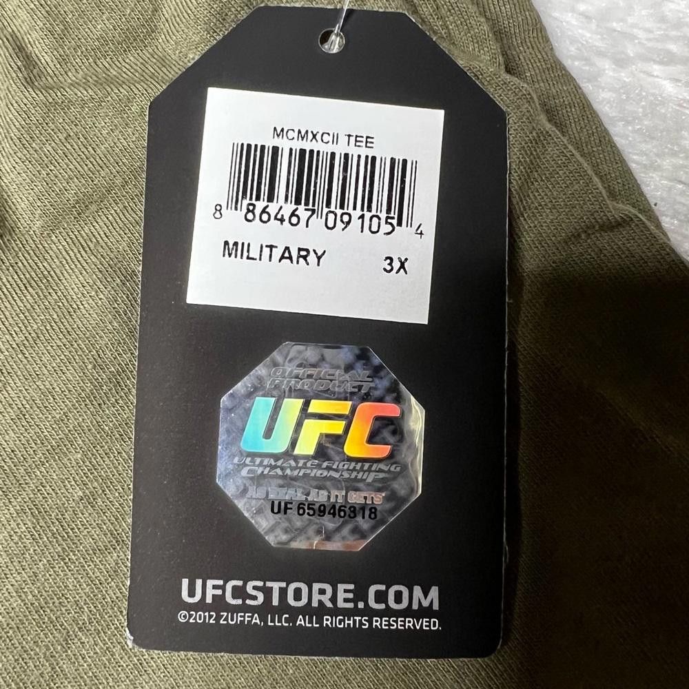 UFC NWT 3X UFC MCMXCII Graphic T-Shirt Military Green Crewneck Size US XXL / EU 58 / 5 - 6 Thumbnail