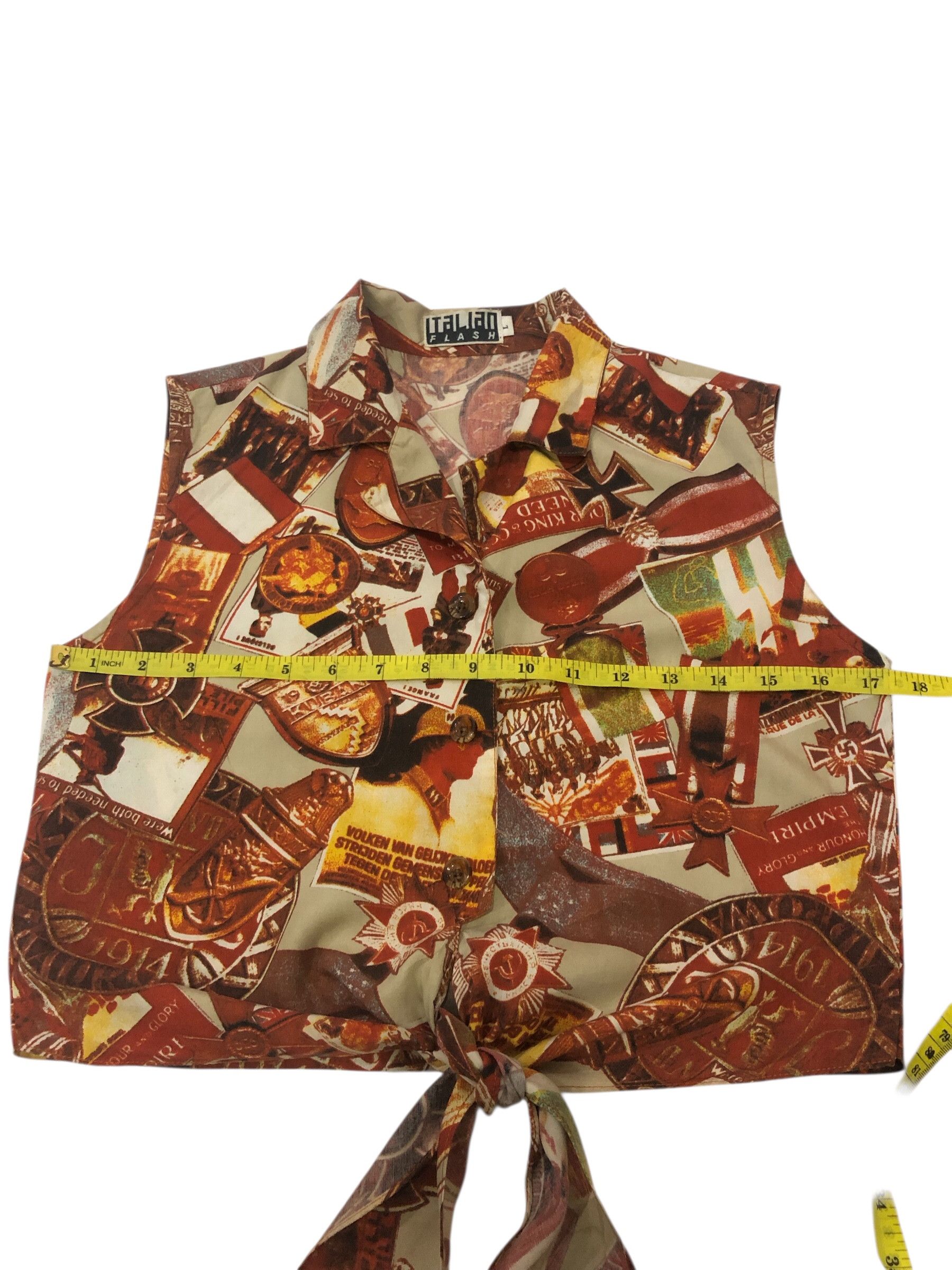 Vintage Rare Vivienne Westwood Inspired Abstract Military Tie Vest Size S / US 4 / IT 40 - 14 Thumbnail