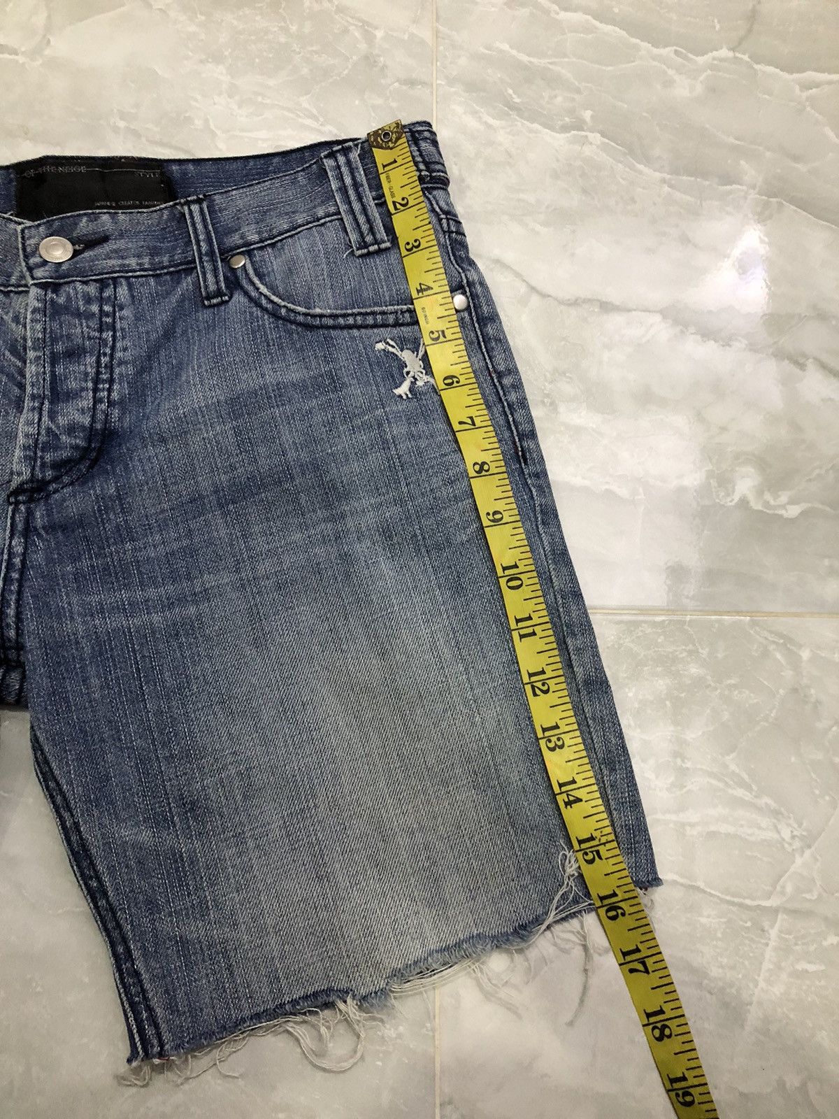 Japanese Brand Of The Neige Style Distressed Denim Shorts Size US 32 / EU 48 - 13 Thumbnail