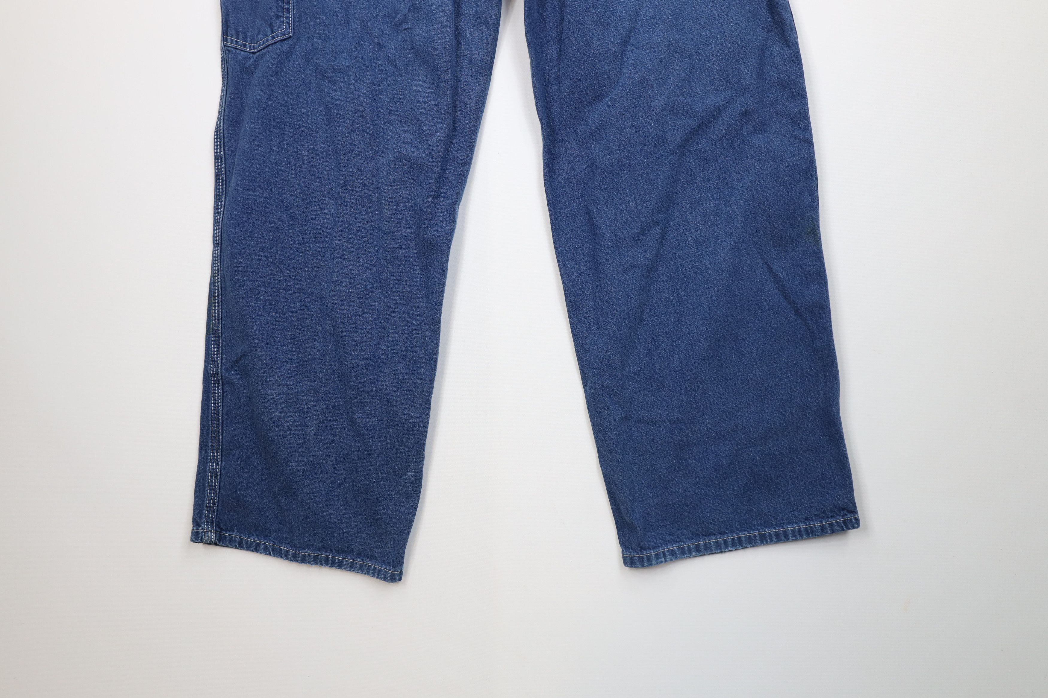 Carhartt Vintage Y2K Carhartt Wide Leg Dungaree Denim Jeans Blue Size 38" / US 16 / IT 52 - 13 Thumbnail
