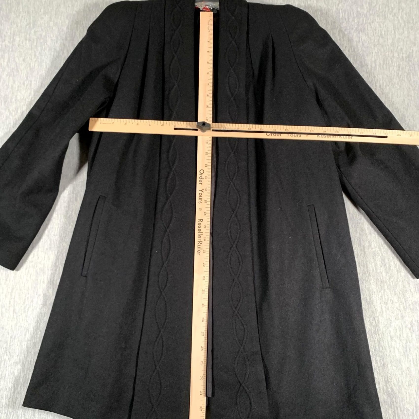Vintage Vintage Alorna Coat Womens Medium Black 80s Wool Size M / US 6-8 / IT 42-44 - 4 Thumbnail