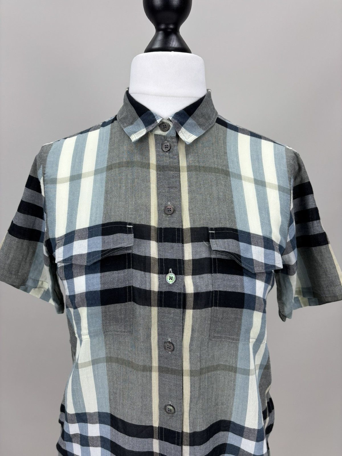 Burberry Womens shirt plaid Burberry London Size S Color Blue Size S / US 4 / IT 40 - 3 Thumbnail
