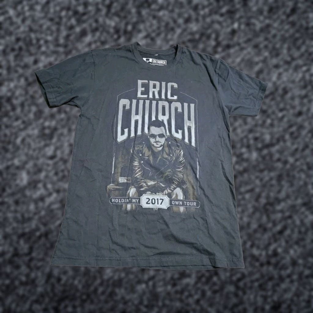 Church's Eric Church Concert T-Shirt 2017 Mens M Black Double-Sided Short Sleeve Size US M / EU 48-50 / 2 - 1 Thumbnail