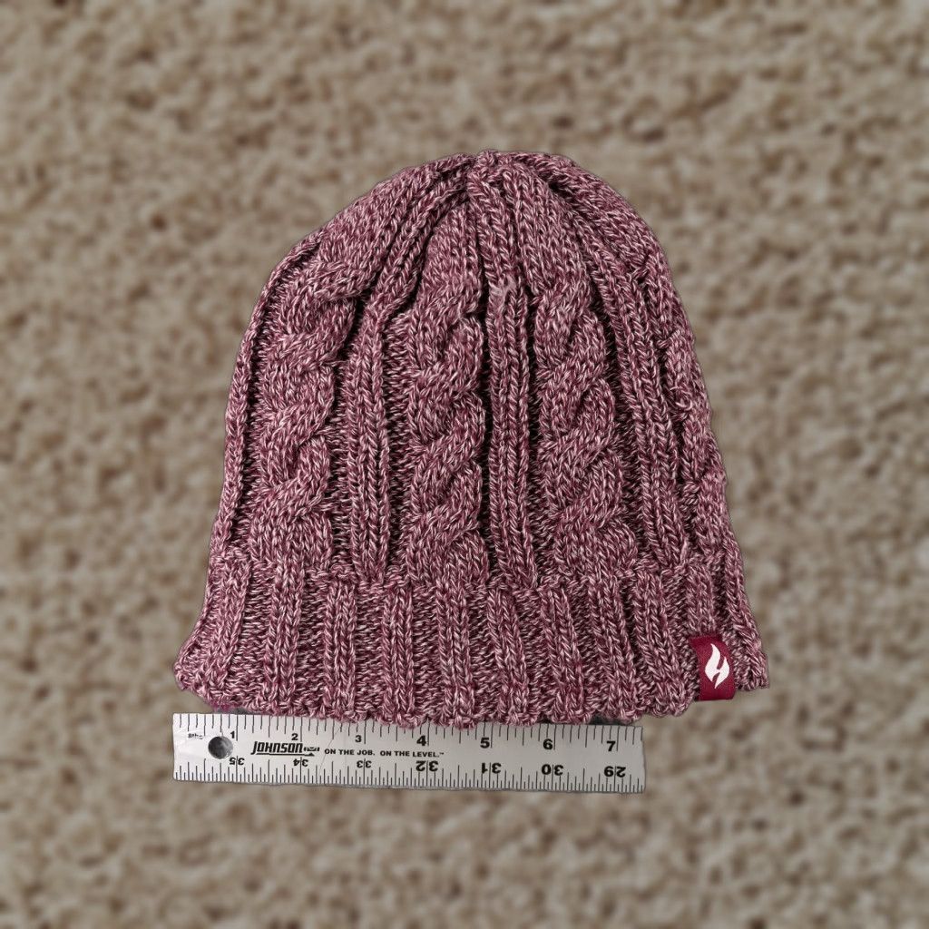 Vintage Heat Holders Beanie Women One Size Purple Knit Lined Thermal Ski Winter Womens Size ONE SIZE - 1 Thumbnail