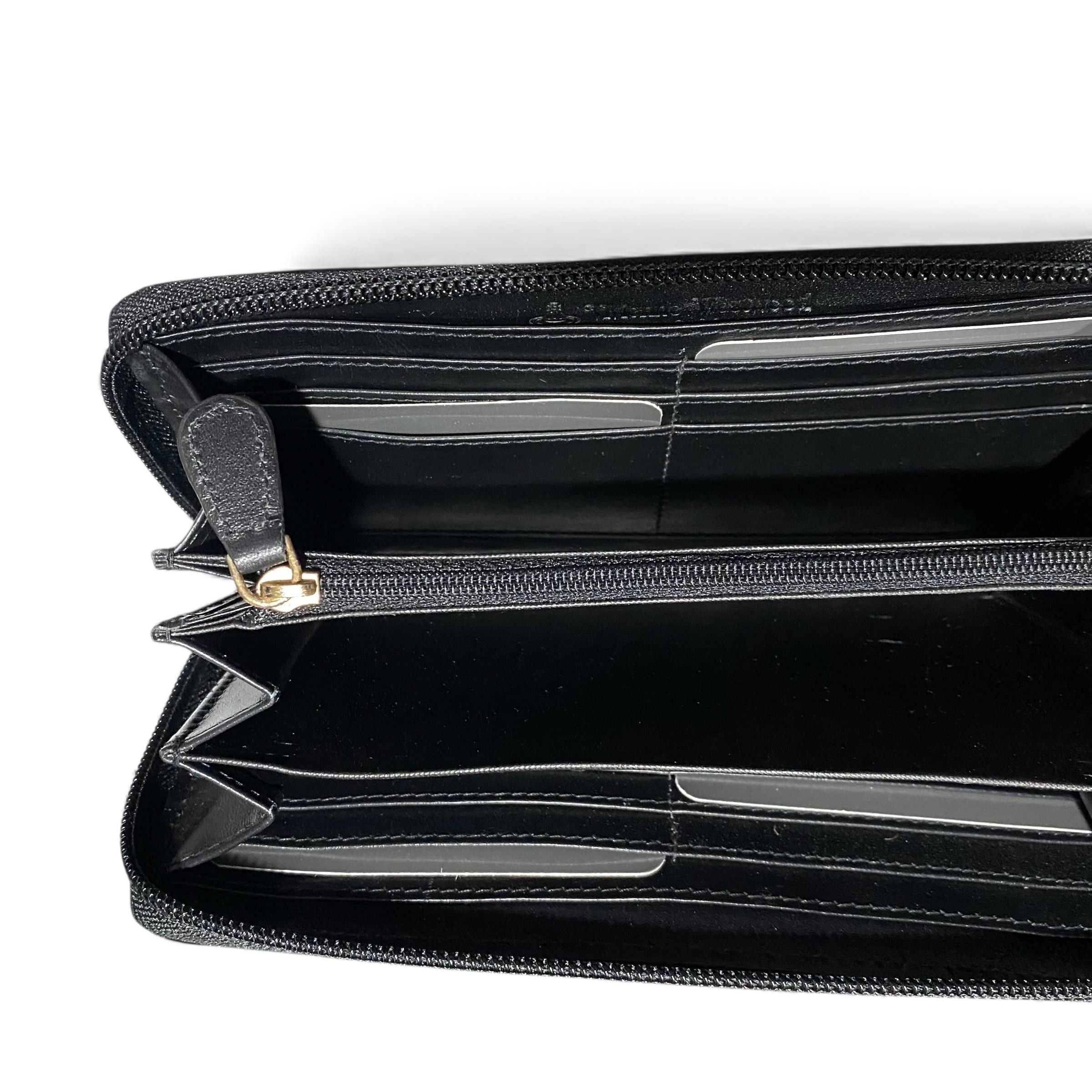 Vivienne Westwood Vivienne Westwood Leather Wallet Round Zip Black Size ONE SIZE - 4 Thumbnail