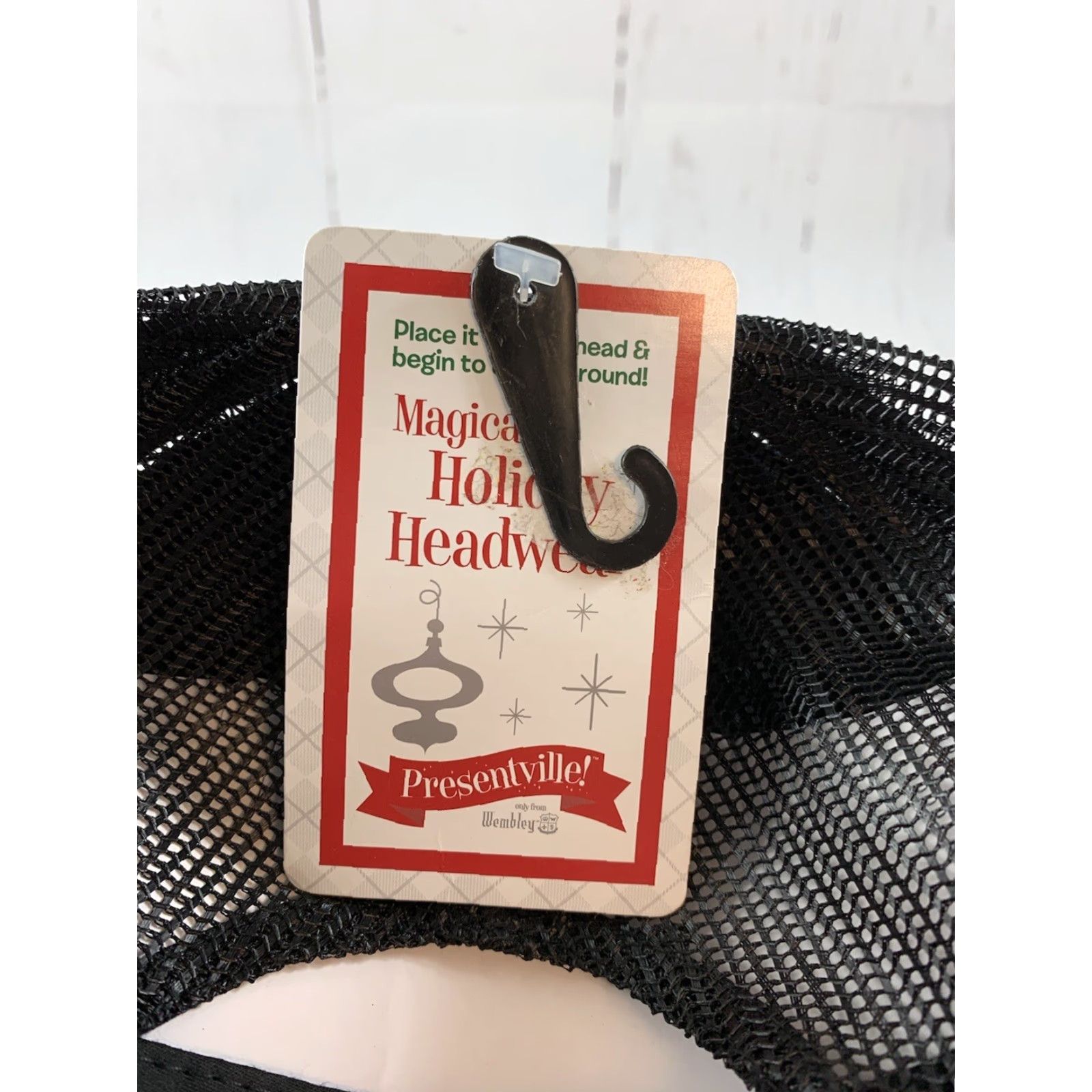 Vintage Wembley Trucker Cap Hat Holiday Headwear Single and Ready To Jingle Noisemaker Working Jingle Bells Christmas Black Adjustable Snapback Men Size ONE SIZE - 6 Thumbnail