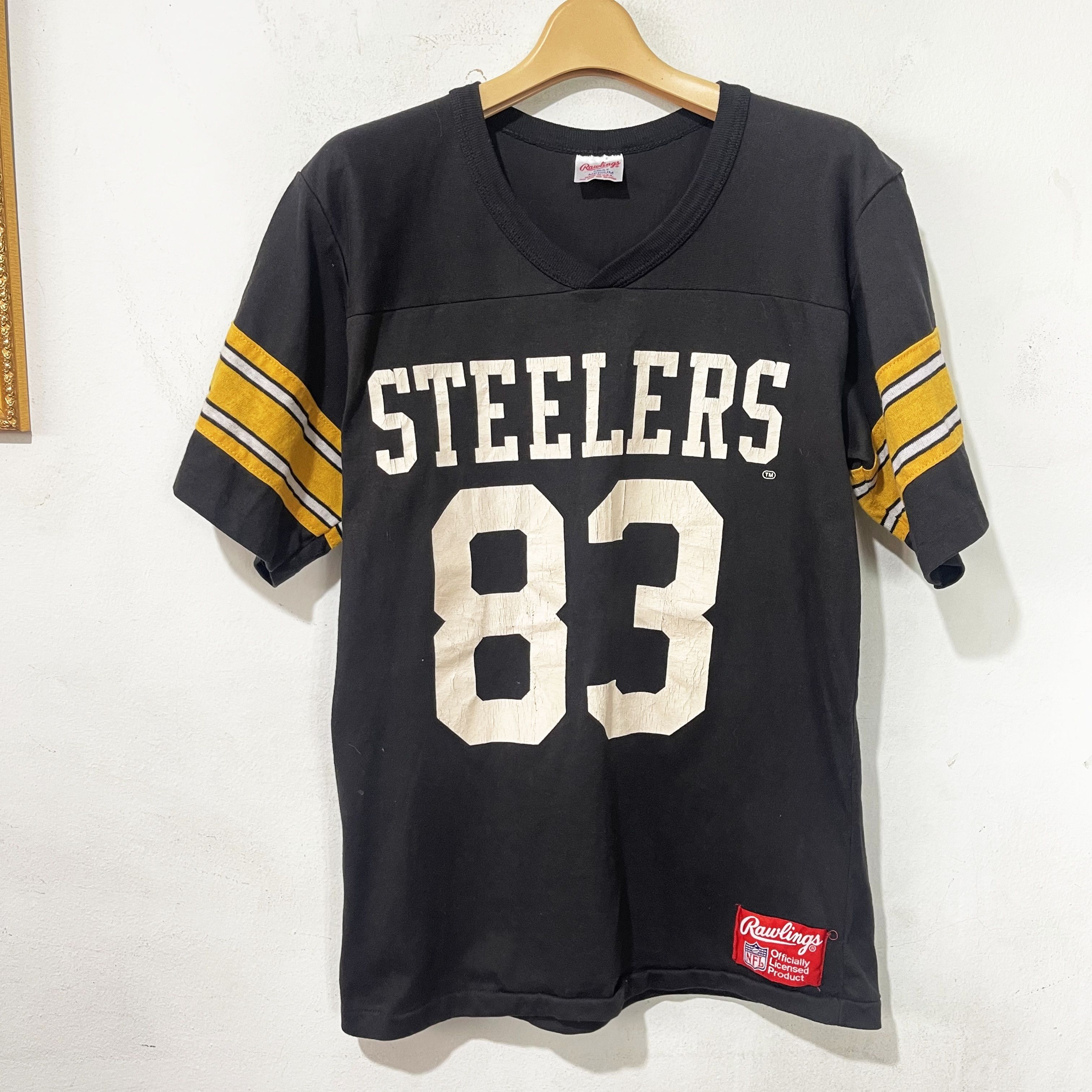 NFL Vintage 90s Pittsburgh Steelers 83 NFL Rawling Jersey Size US S / EU 44-46 / 1 - 1 Thumbnail