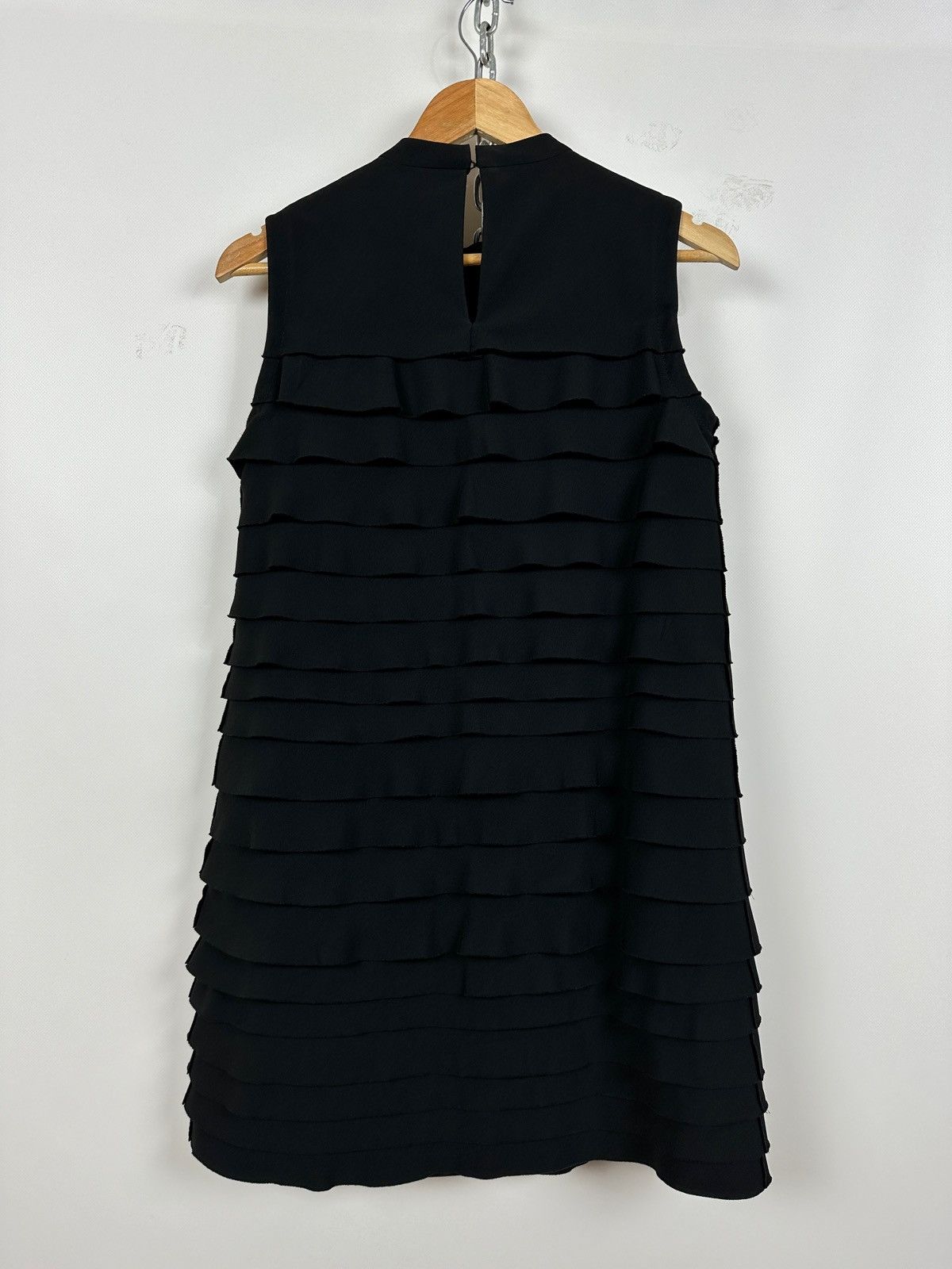 Miu Miu Miu Miu Black Layered Sleeveless Ruffle Textured Dress Size S / US 4 / IT 40 - 2 Thumbnail