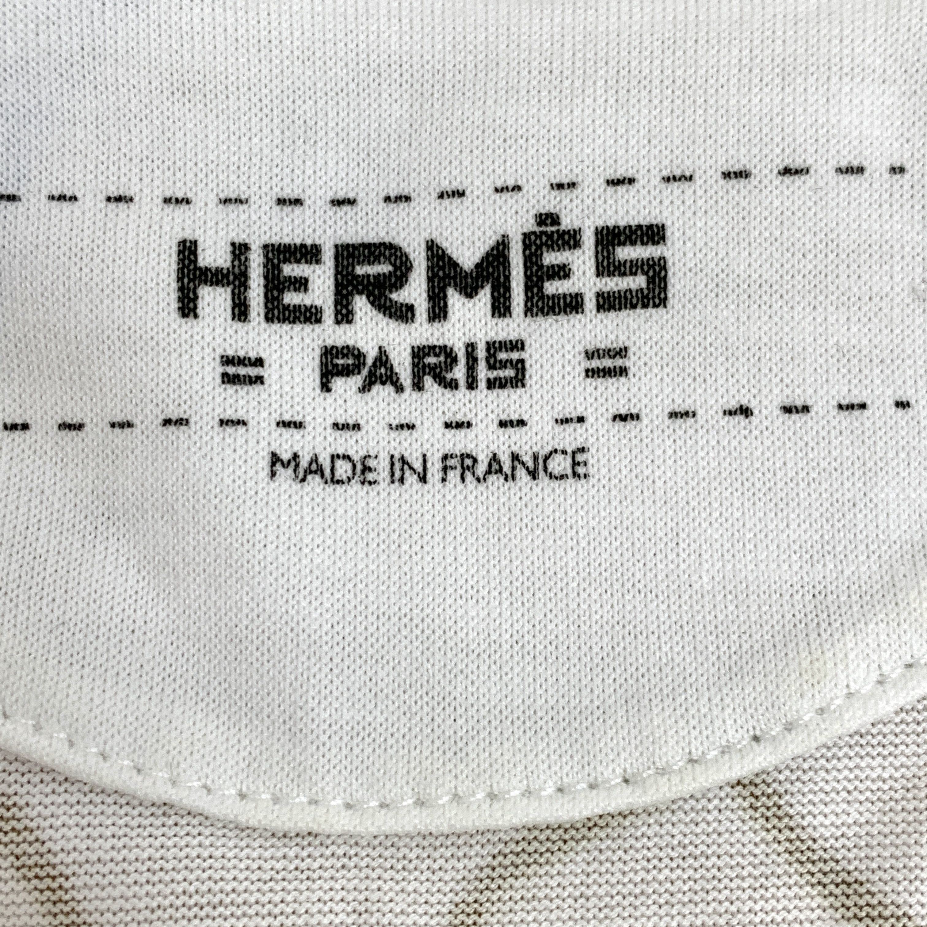 Hermes Hermès White Cotton T-Shirt (Size XS) Size XS / US 0-2 / IT 36-38 - 2 Thumbnail