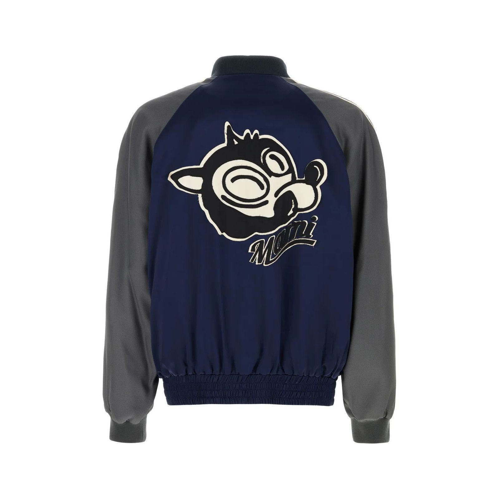 Marni MARNI Navy Blue Satin Bomber Jacket New & Authentic (Men's s Size US M / EU 48-50 / 2 - 2 Thumbnail