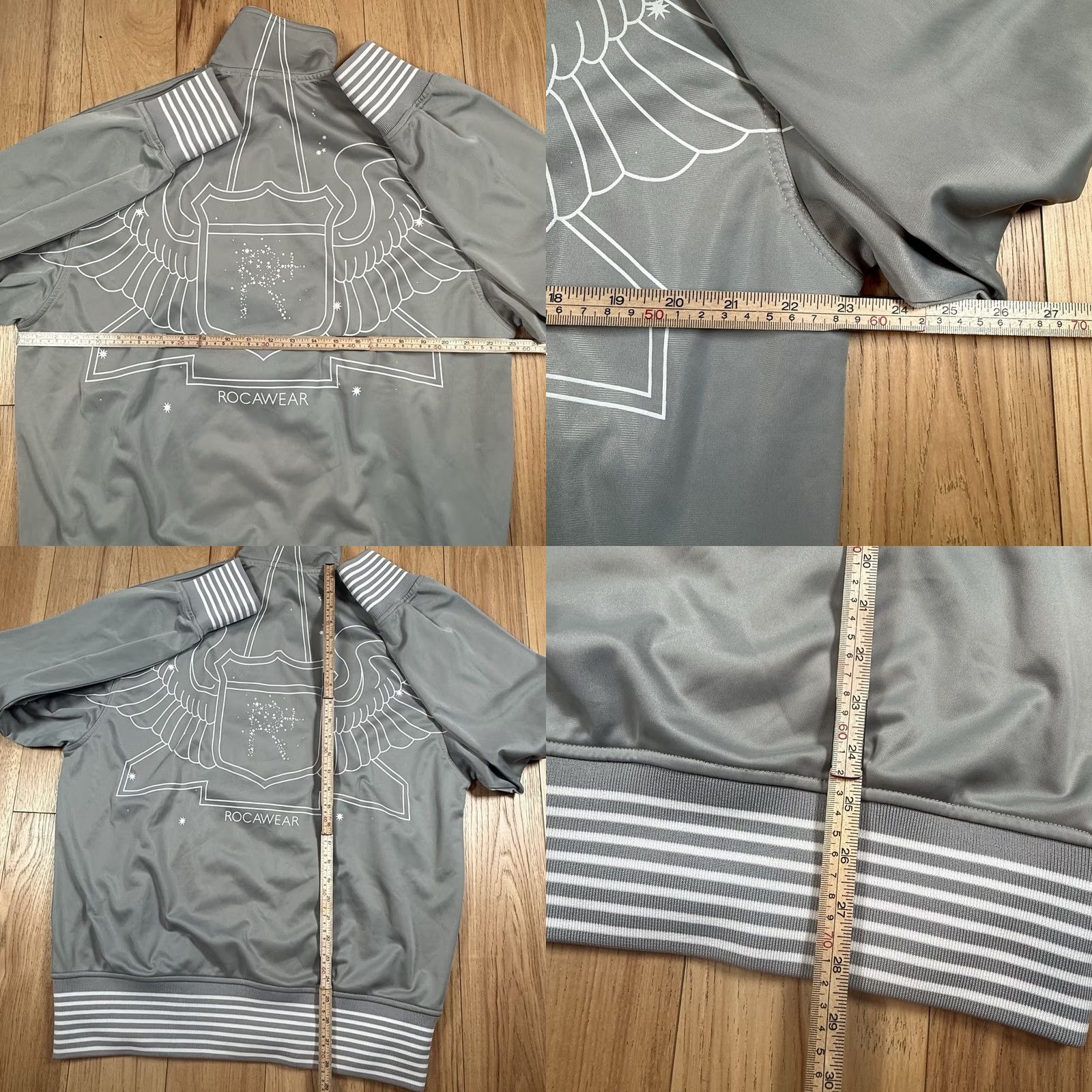 Rocawear VINTAGE Rocawear Track Jacket Mens XL Gray Zip Hoodie/Hiphop Y2K (Gray) Mens XL Size US XL / EU 56 / 4 - 8 Thumbnail