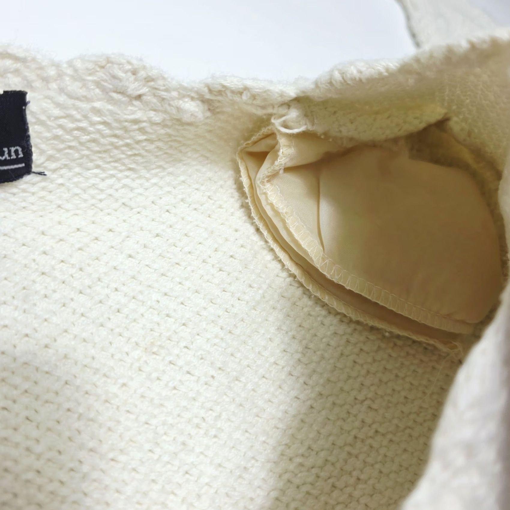 Hunter VINTAGE Hunters Run Cardigan Sweater Ivory Knited Pearl Button-Up Large 90's Woman Wool? Size L / US 10 / IT 46 - 6 Thumbnail