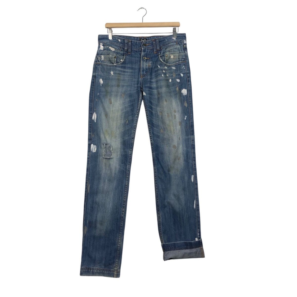 Dolce & Gabbana 📌Vintage Distressed Denim Jeans D&G Made in Italy Size US 34 / EU 50 - 15 Thumbnail