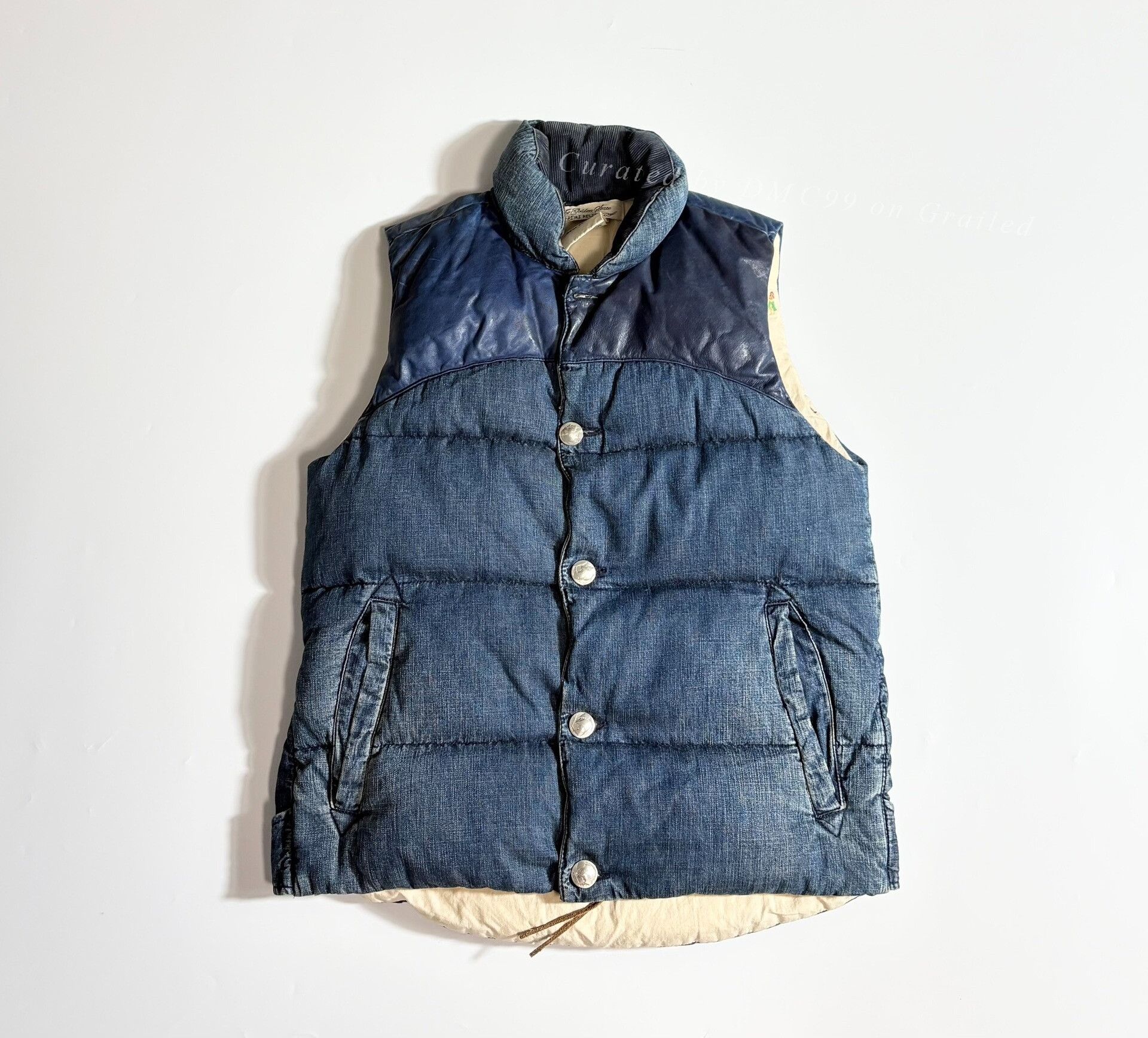 Visvim REMI RELIEF Indigo Sheepskin Down Vest Size US S / EU 44-46 / 1 - 1 Thumbnail