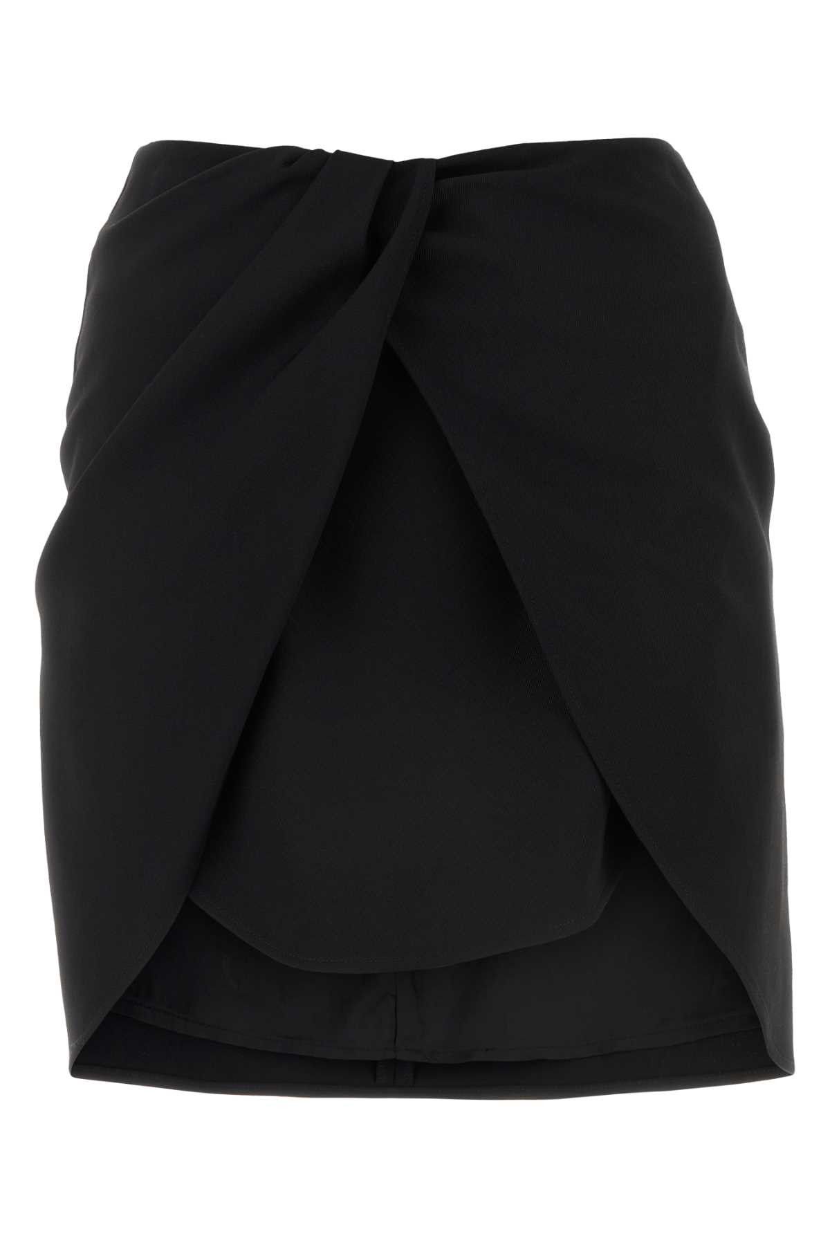 image of Off White Black Wool Mini Skirt, Women's (Size 26)