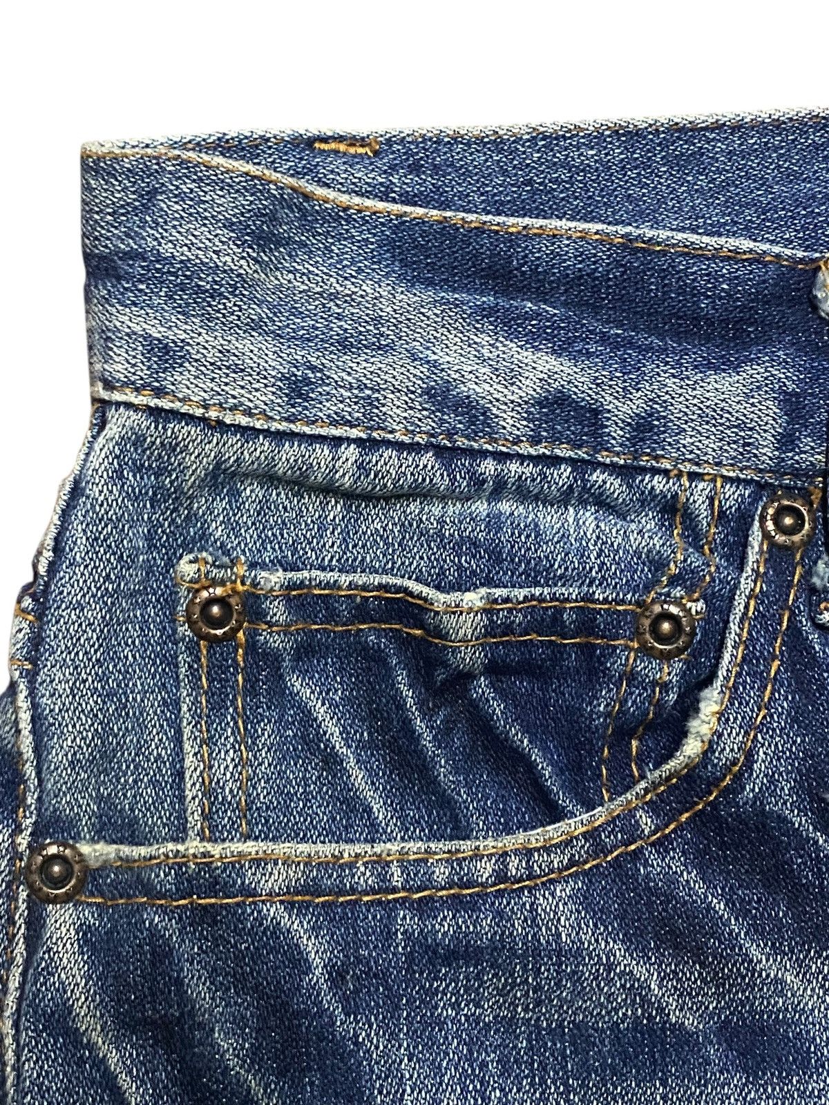 Seditionaries Vintage Japanese Brand Nylaus Grunge Distressed Flare Jeans Size US 31 - 10 Thumbnail