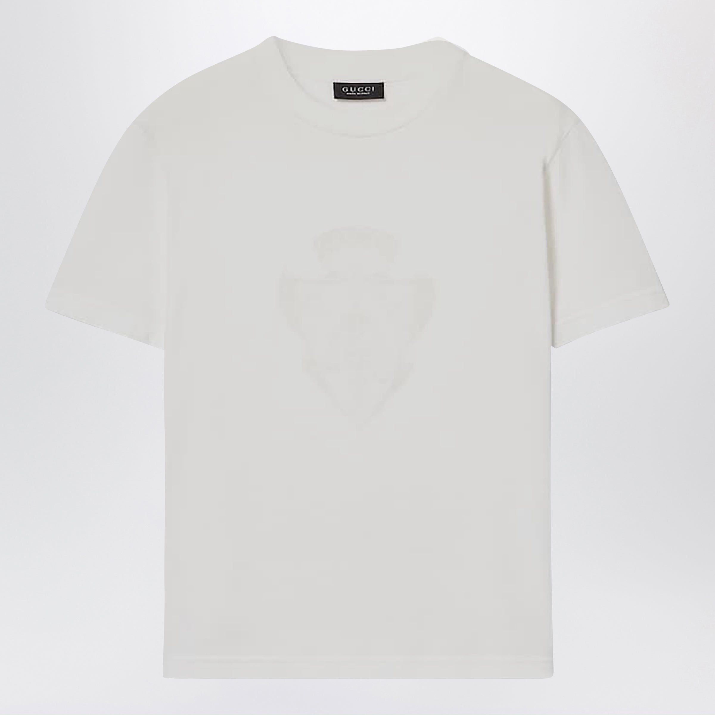 Gucci Gucci White Cotton T-Shirt With Logo Crest Size S / US 4 / IT 40 - 1 Thumbnail